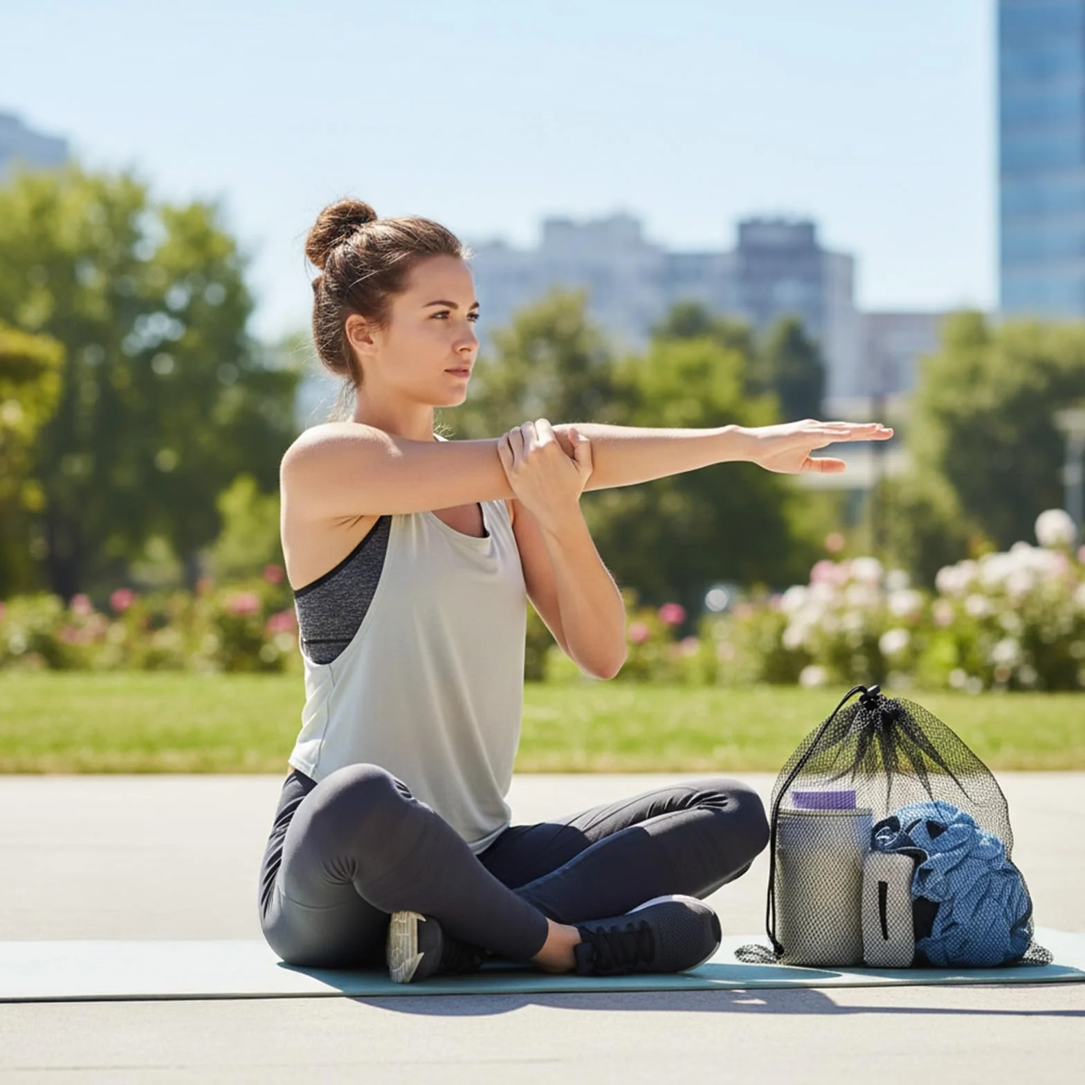 Torba siatkowa 7 sztuk 30x40 cm do pływania fitness treningu plaża podróż