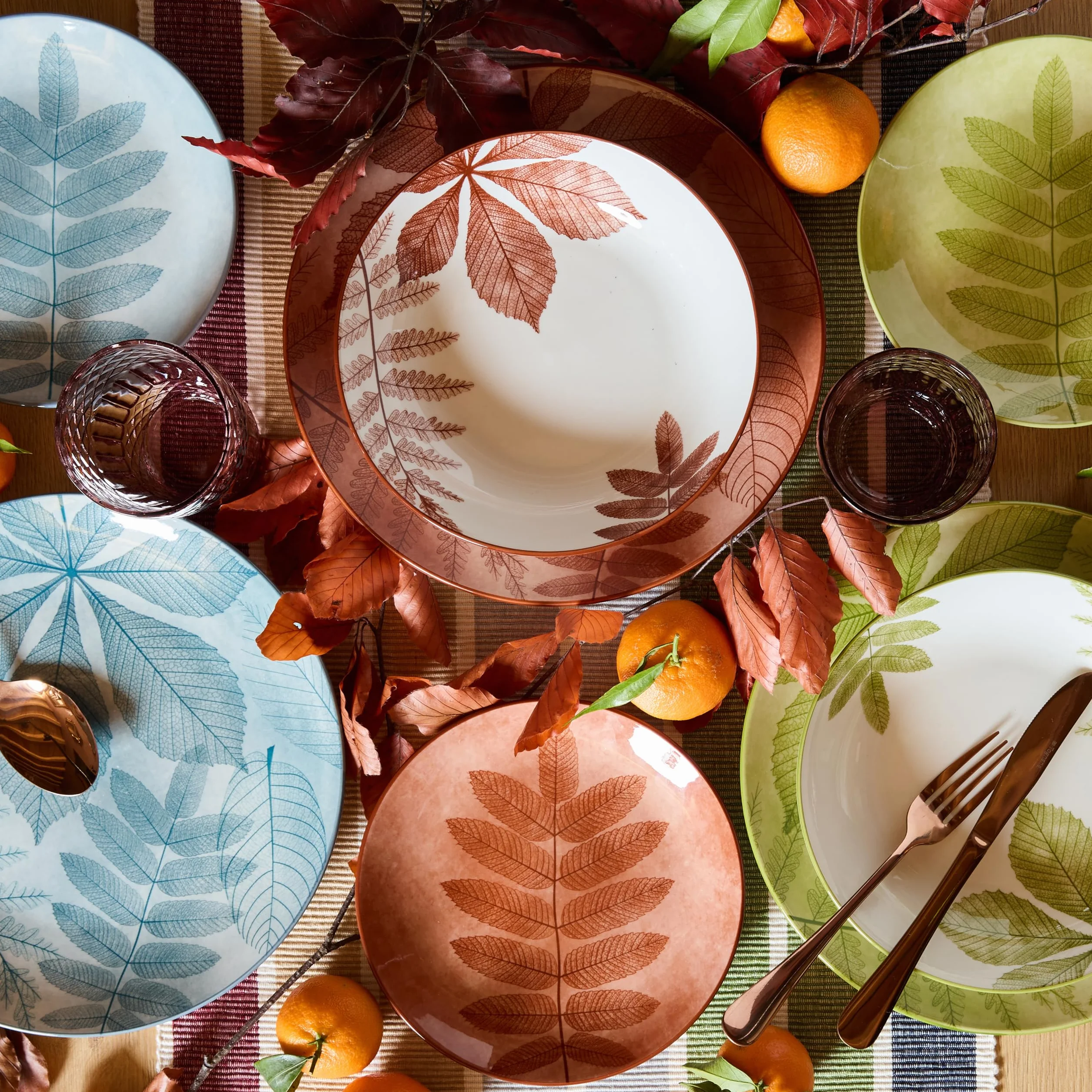 Tognana Natura 18-częściowy zestaw obiadowy dla 6 osób, porcelana, wielokolorowy