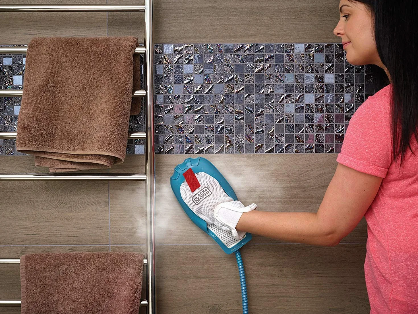 BLACK+DECKER, Mop parowy o mocy 1300 W, 9w1 z rękawicą parową, FSMH1351SM