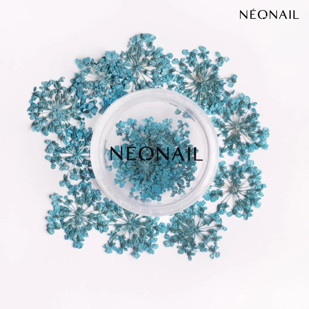 NEONAIL Zestaw ozdób do paznokci - kwiaty - 3 kolory - Navy, Violet, Turquoise
