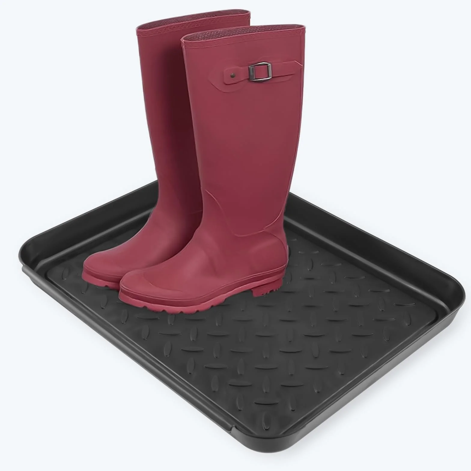 Plastikowa taca na buty 6 sztuk 35x27,5x3 cm czarna