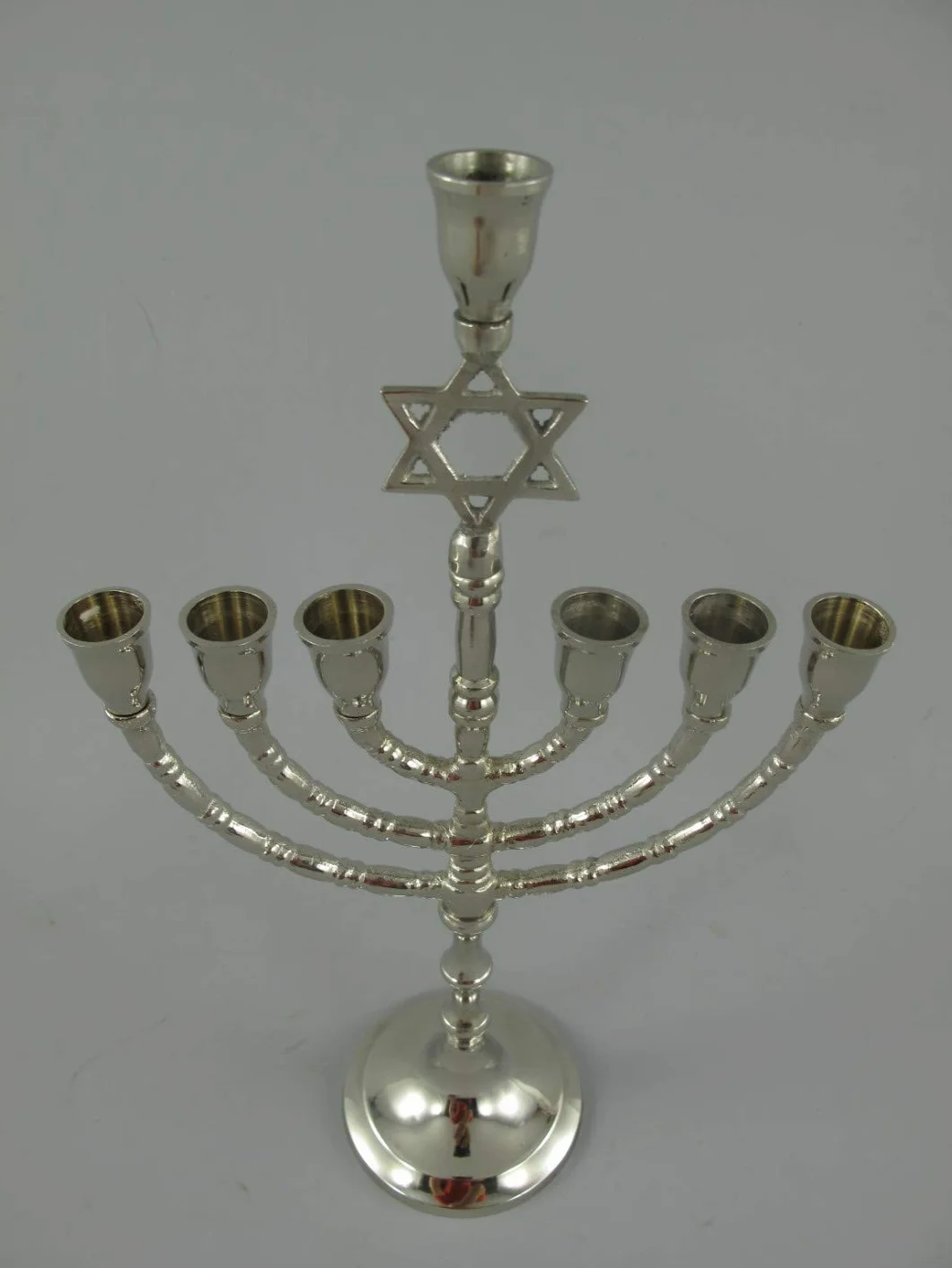 Clever-Deko Chanukkaleuchter 7-ramienny Menorah świecznik Davidstern