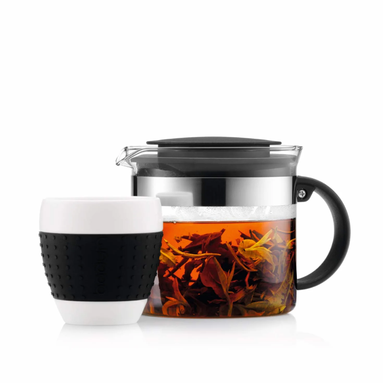 Bodum Bistro Nouveau Zaparzacz do Herbaty, Czarny/Przezroczysty, 1 l