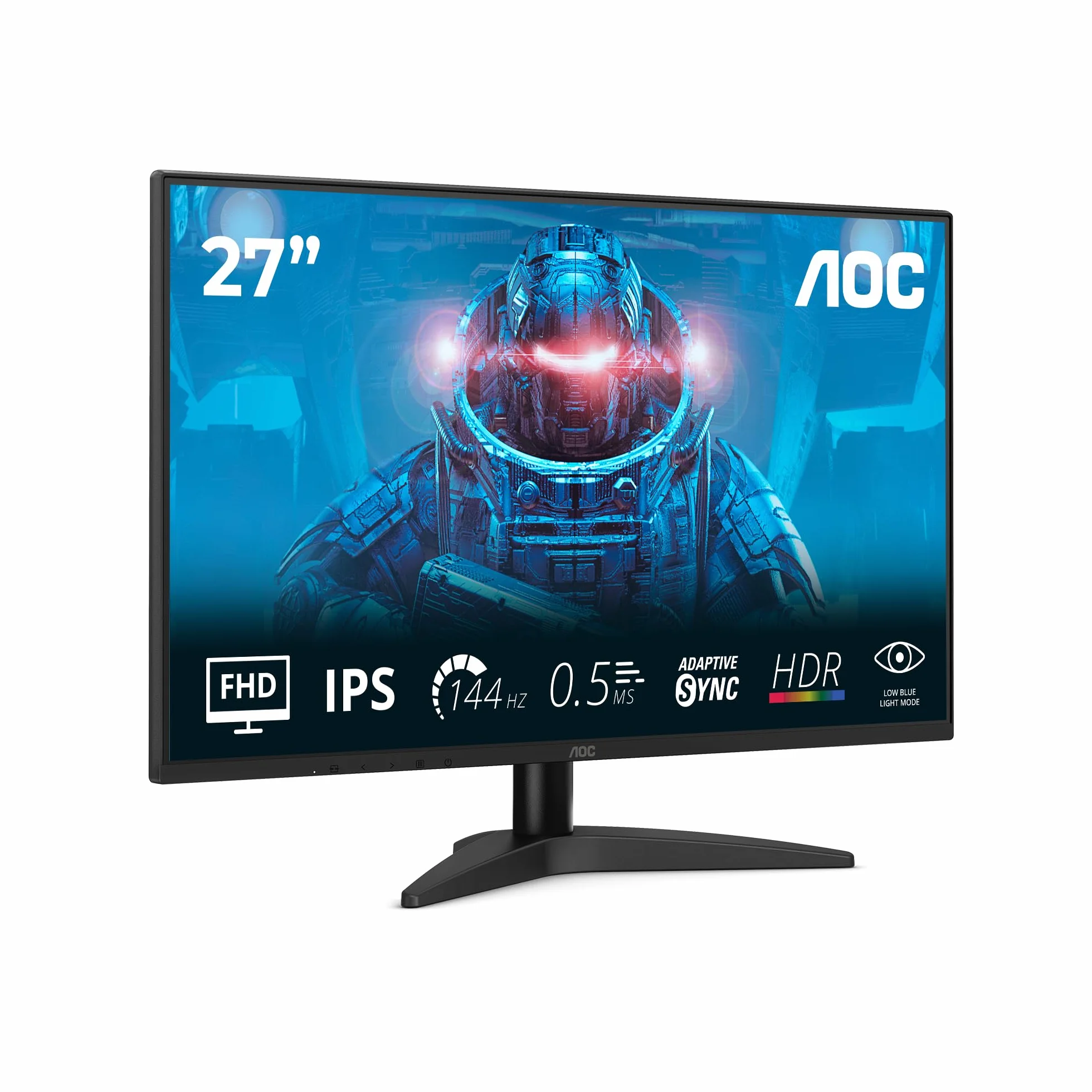 AOC 27B36X 27-calowy monitor do gier FHD, 144 Hz, IPS, 0,5 ms MPRT, synchronizacja adaptacyjna, HDR10, (1920 x 1080, HDMI 1x 1,4, DP 1x 1,4), czarny