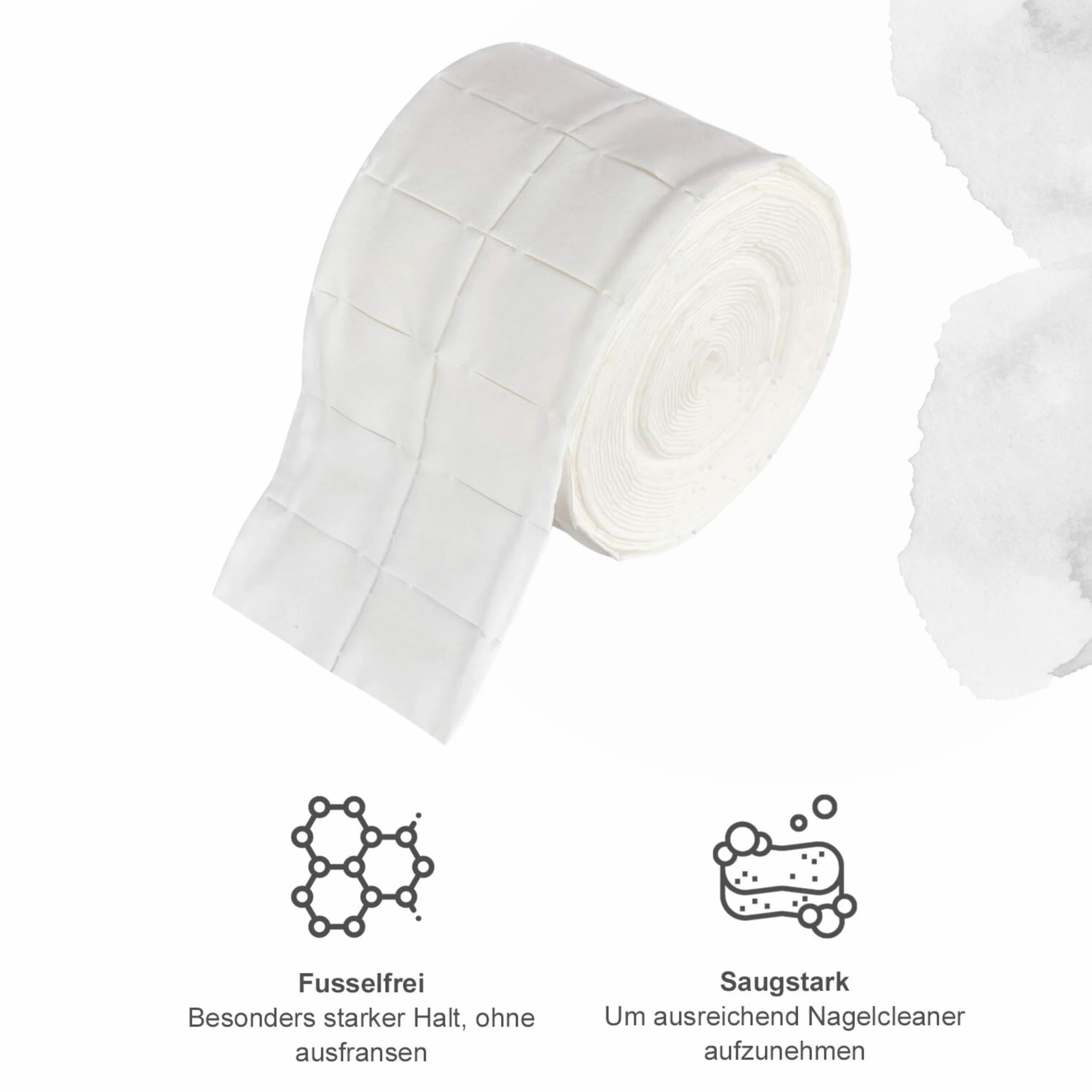 INLAQ® Zelletten 500 sztuk | Bezpyłowe płatki kosmetyczne do stylizacji paznokci żelowych i akrylowych - grube i estetyczne 12-warstwowe waciki (1x 500 sztuk)