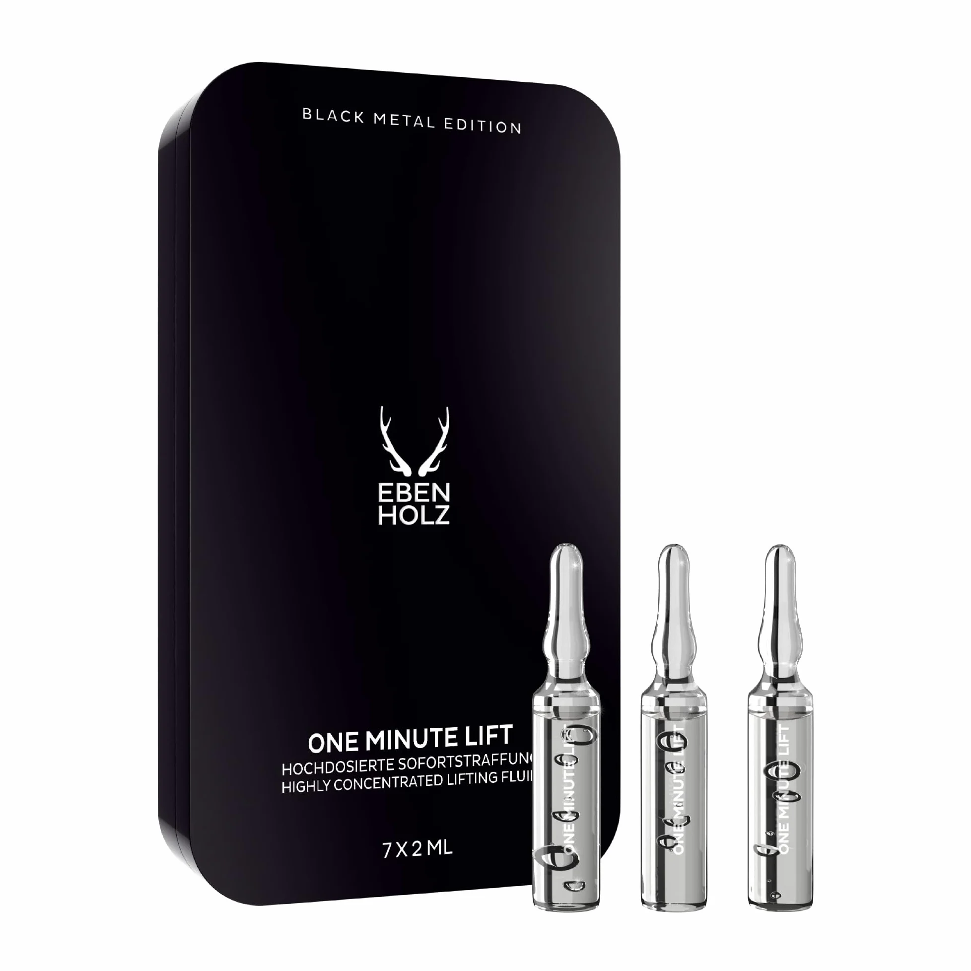 EBENHOLZ Skincare serum do twarzy – jedna minuta liftingujące ampułki z substancją czynną dla mężczyzn, natychmiast działające serum liftingujące z kompleksem Instant Lift, kwas hialuronowy, wygładza
