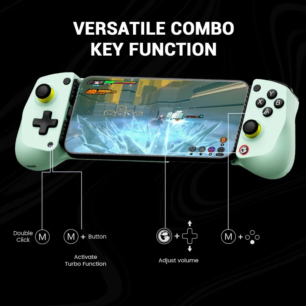 GameSir X5 Lite mobilny kontroler do gier z systemem Android, iPhone 15/iPhone 16, iPad Mini 6/7 (USB-C), kontroler telefonu typu C z drążkami z efektem Halla, funkcja Turbo do Call Of Duty, Genshin