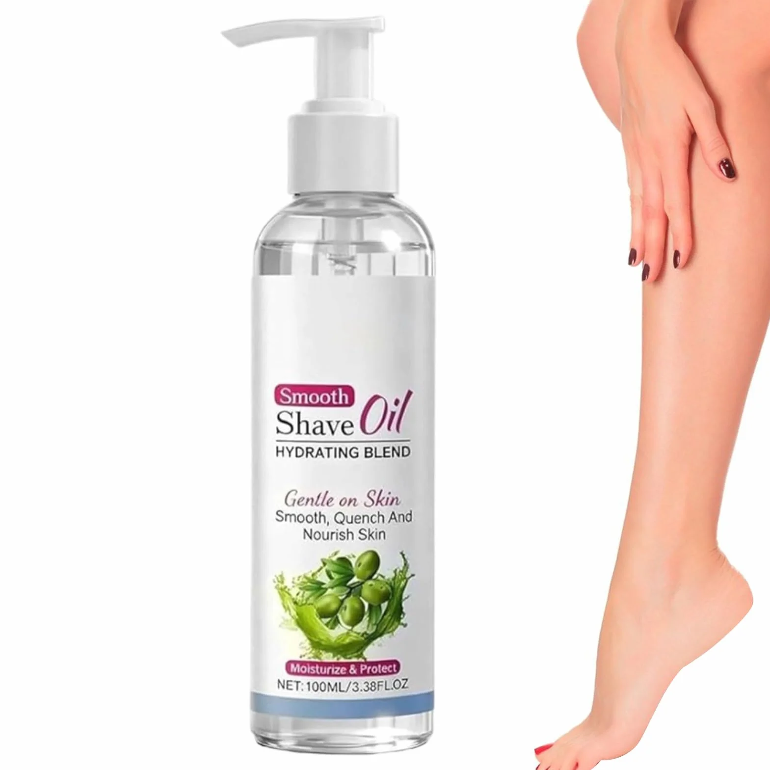 Olejek do golenia dla kobiet | 100 ml miękki nawilżający kojący - olejek do pielęgnacji skóry i ciała po depilacji, do skóry wrażliwej, suchej, zapobiegającej wrastaniu włosków do codziennego