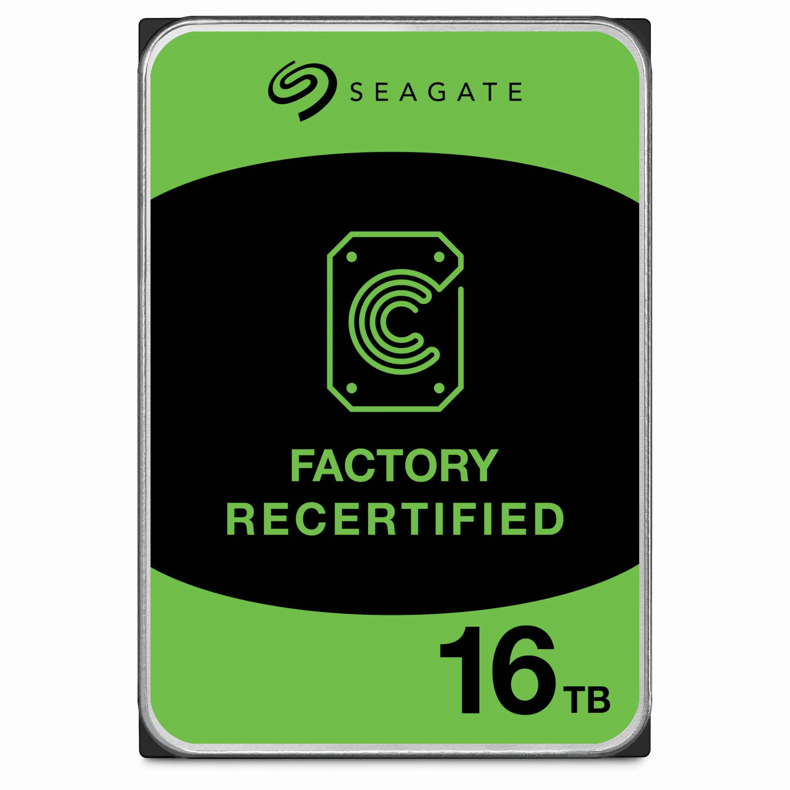 Seagate IronWolf Pro ST16000NE000 Wewnętrzny dysk twardy NAS 16 TB HDD, 3,5 cala, 7200 obr./min, CMR, 256 MB pamięci podręcznej, SATA3 (odnowiony)
