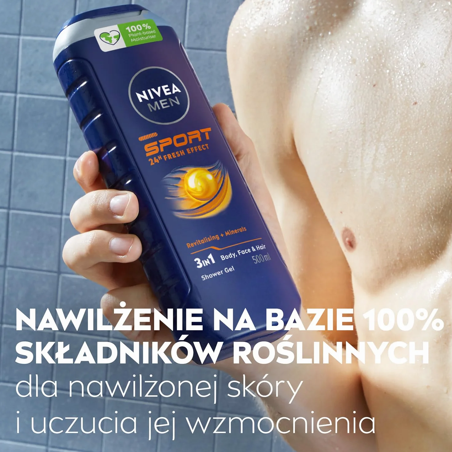 NIVEA MEN Sport Odprężający Żel pod prysznic dla mężczyzn 3w1 500 ml