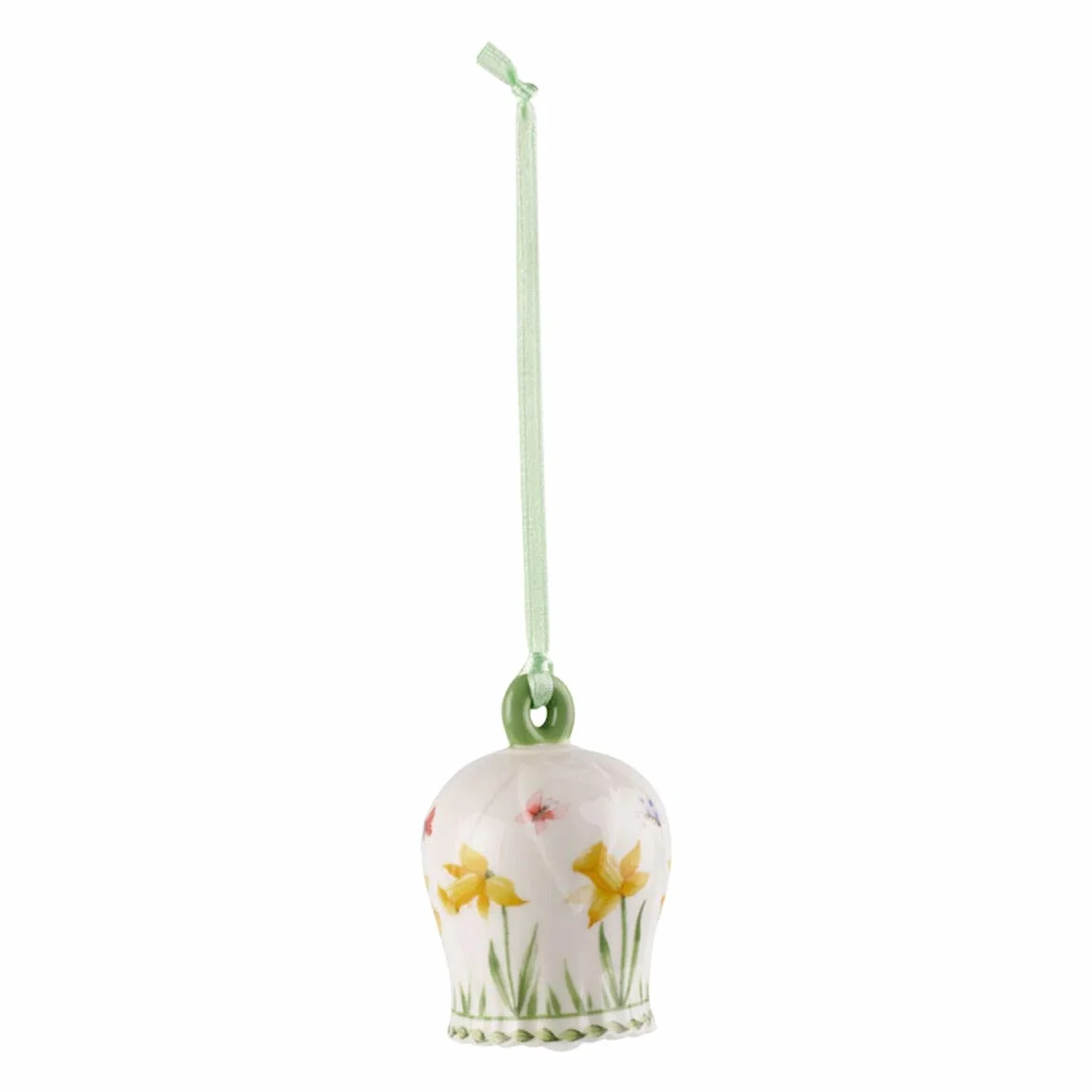 Villeroy und Boch New Flower Bells ornament "Dzwonek wielkanocny", porcelana, zielony/żółty, dzwoneczek