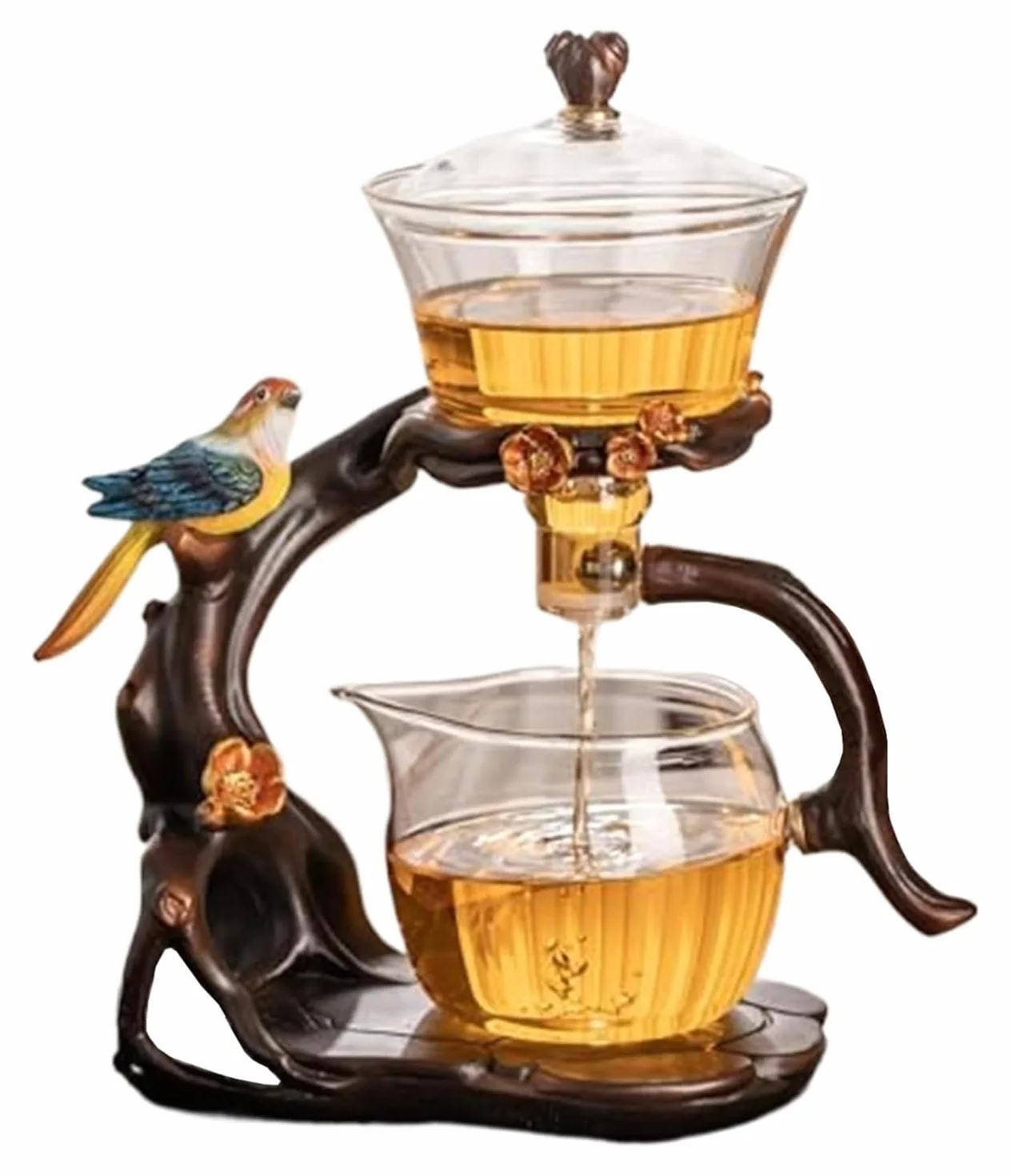 Glass Teapot Set with Infuser Kungfu Tea Set for Home Office Travel Gift