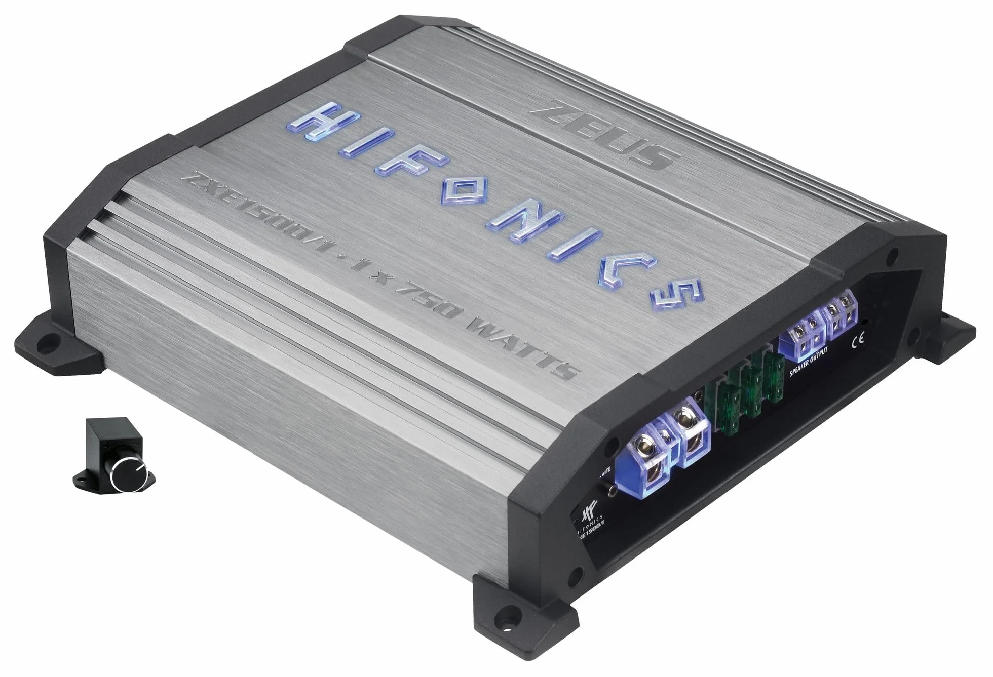 Hifonics ZXE1500/1 | 750 W RMS Mono cyfrowy wzmacniacz monoblokowy 12 V wzmacniacz samochodowy subwoofer pilot zdalnego sterowania