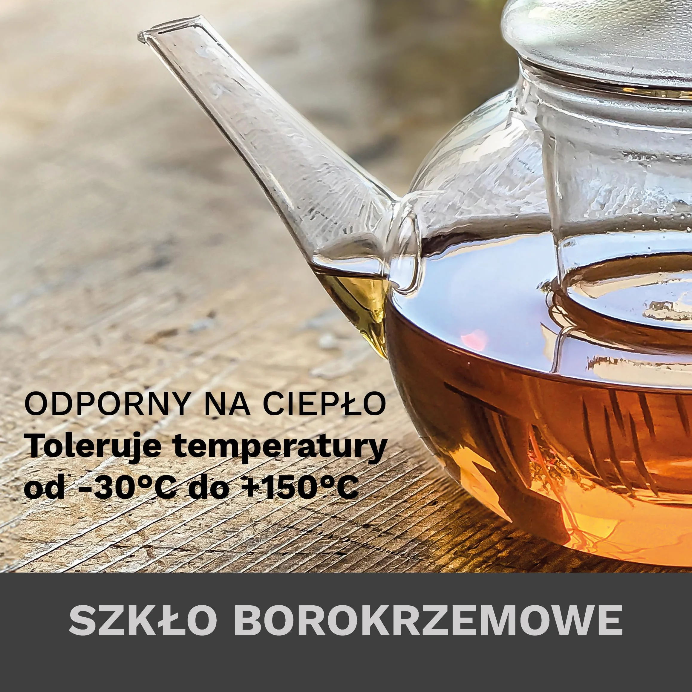 Creano Szklany czajniczek 0,8 l, szkło borokrzemowe, 3-4 kubki, pudełko prezentowe