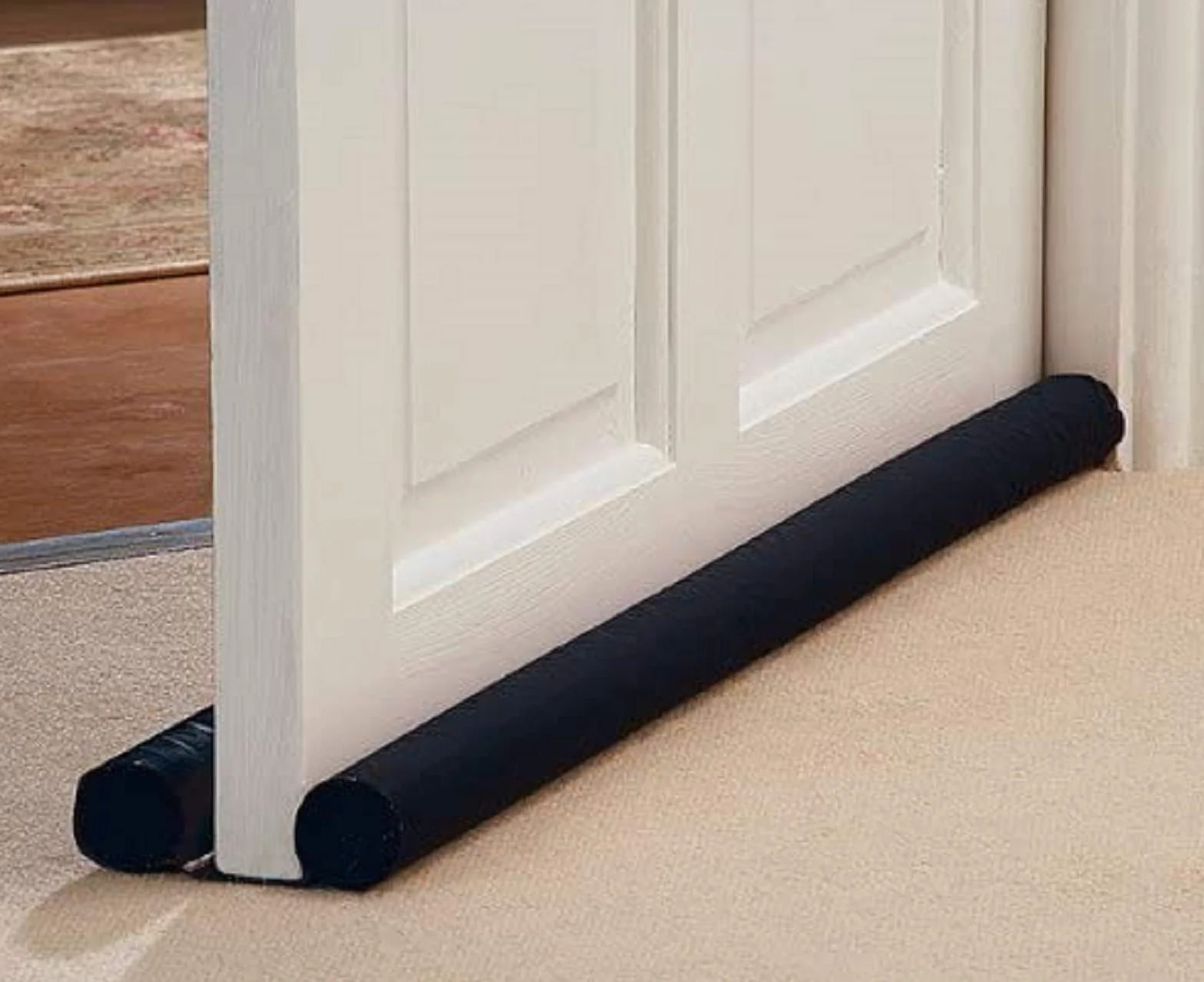 Ram Draft Excluder Black Dwustronna listwa izolacyjna Uszczelka do drzwi 90 cm