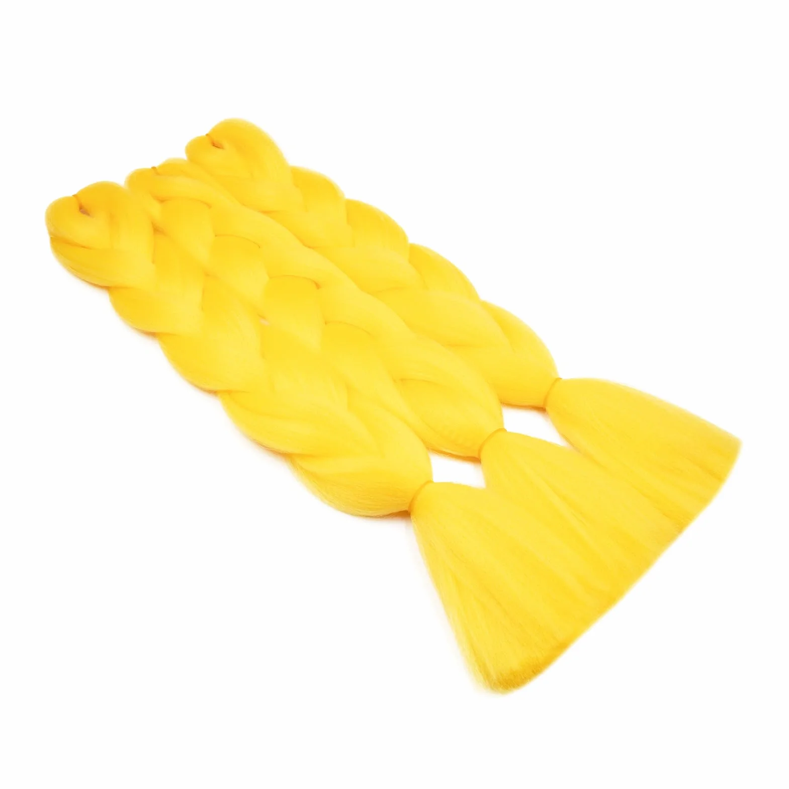 Przedłużanie warkoczy Afrykańskie warkocze Żółte sztuczne długie sztuczne włosy plecione 60 cm Jumbo Braids 1 100 g szydełkowy skręt piękno