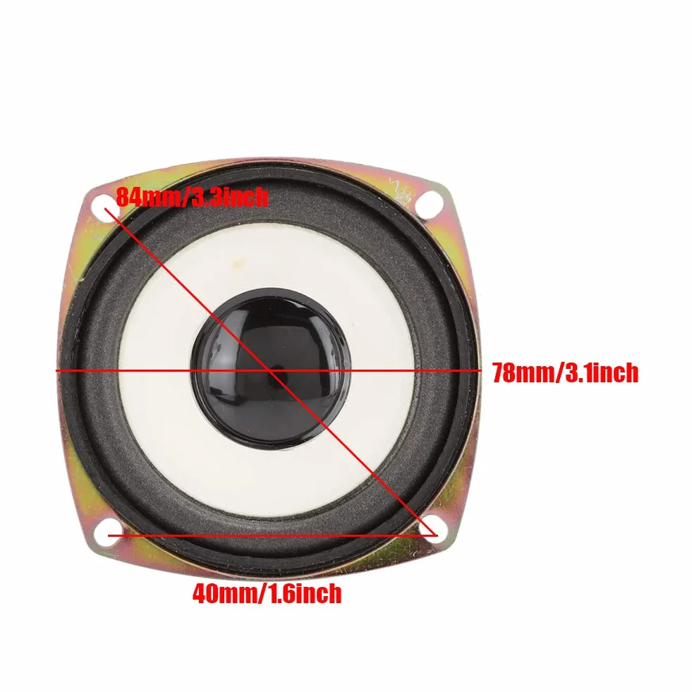Pusokei 3-calowe głośniki audio pełnozakresowe 4 omy 5 W bardzo czuły dźwięk stereo surround do multimedialnych głośników