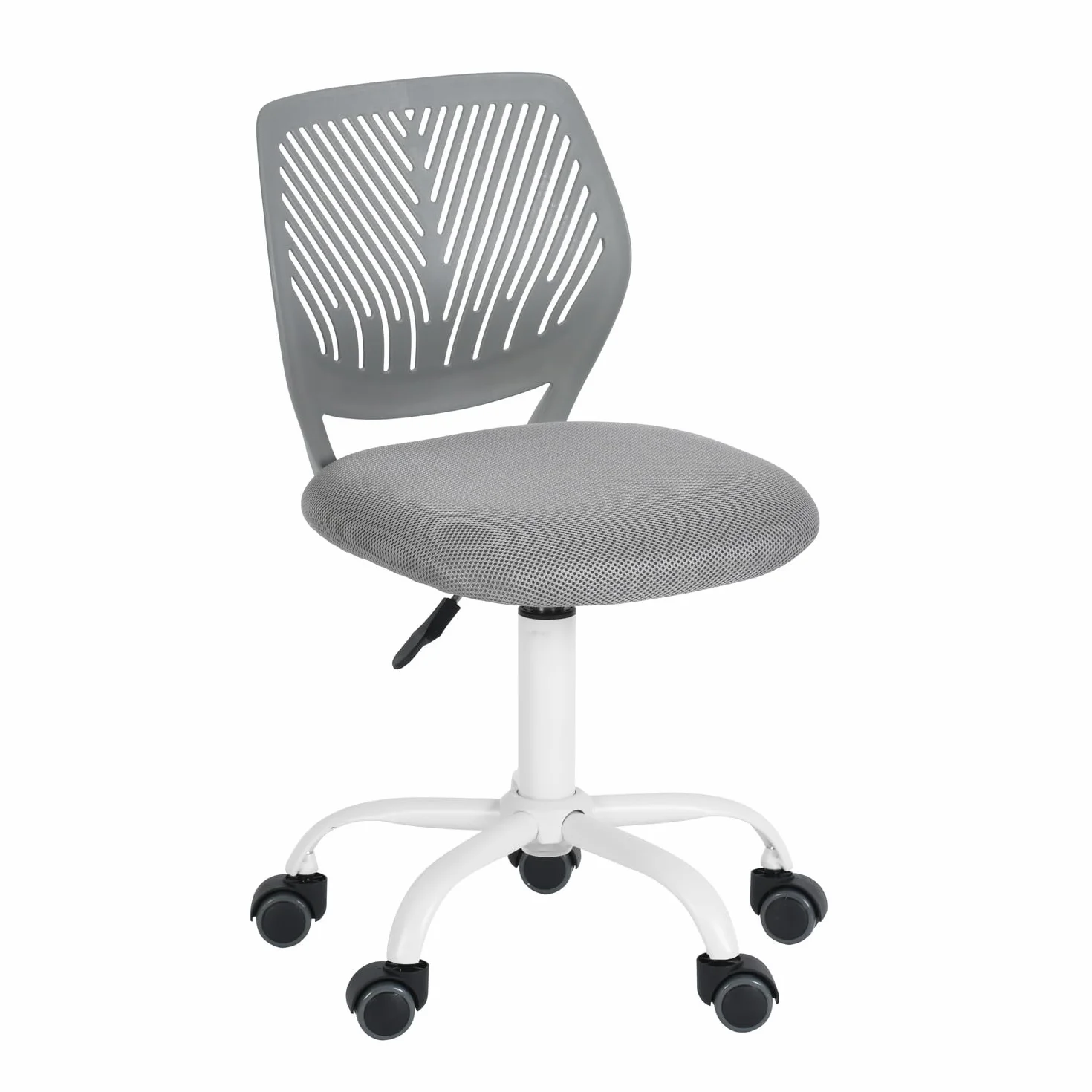 FurnitureR Krzesło biurowe obrotowe regulowane z podłokietnikami szare