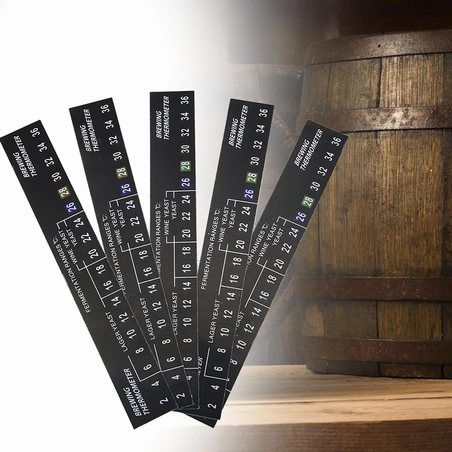 5 Szt. Samoprzylepna Naklejka Na Termometr Warzelniczy LCD Kompatybilna Z Piwem Homebrew