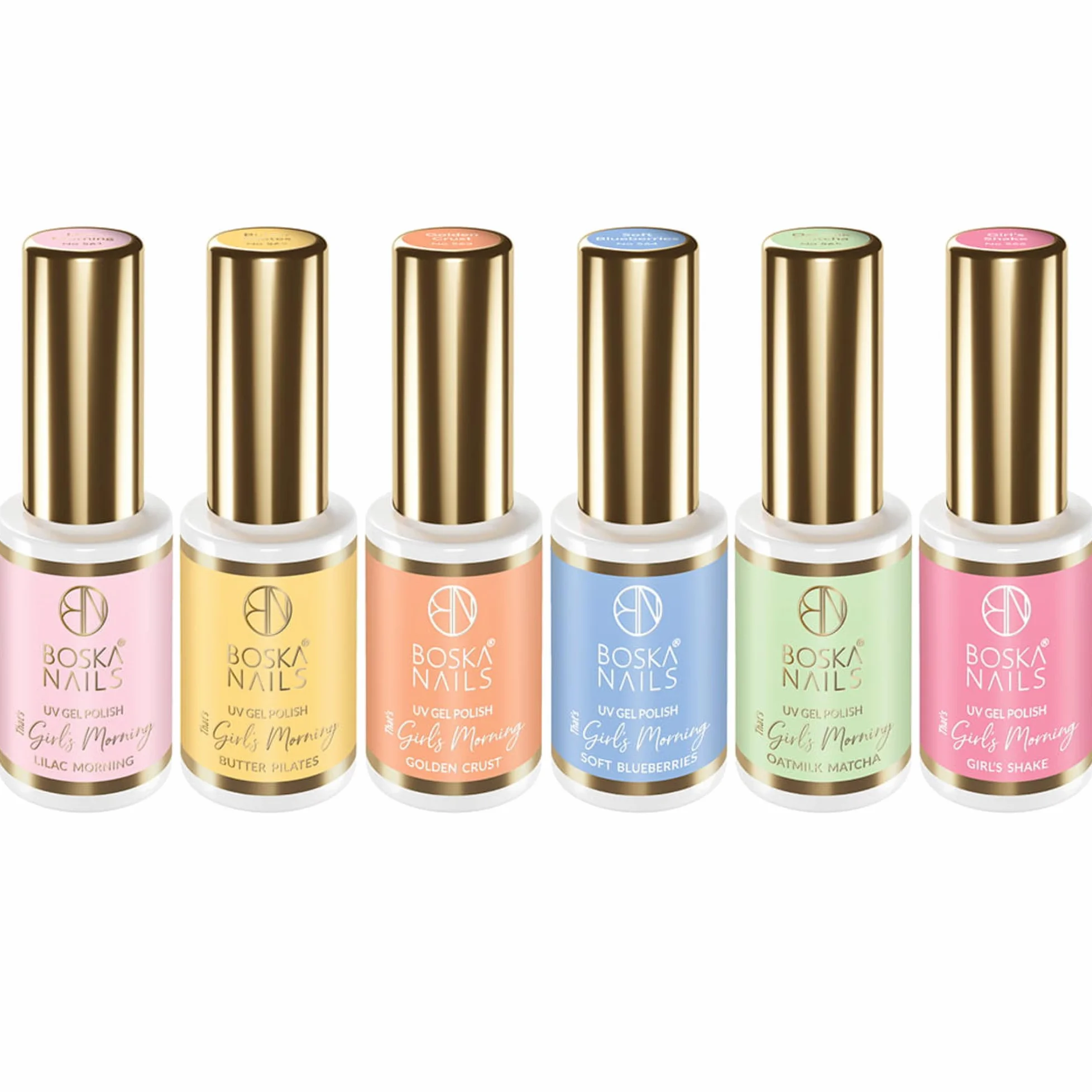 That's Girl's Morning Gel lakier do paznokci, zestaw 6 x 6 ml, modne lakiery hybrydowe UV LED w pastelowych kolorach, wysoko pigmentowane, długo utrzymujące się do 3 tygodni Nail Art DIY manicure