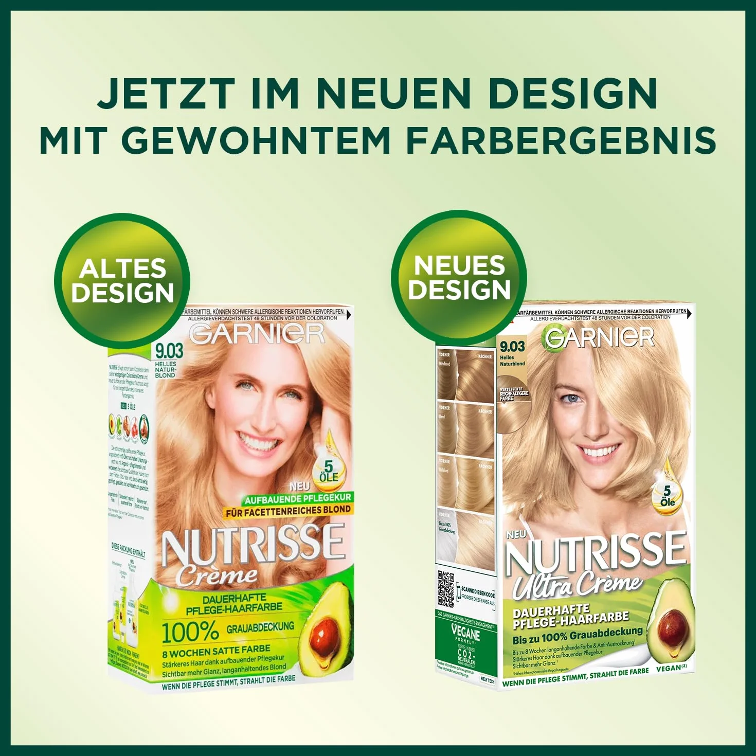 Garnier Nutrisse Creme Farba do Włosów, 9.03 Jasnt Naturalny Blond, 210 g