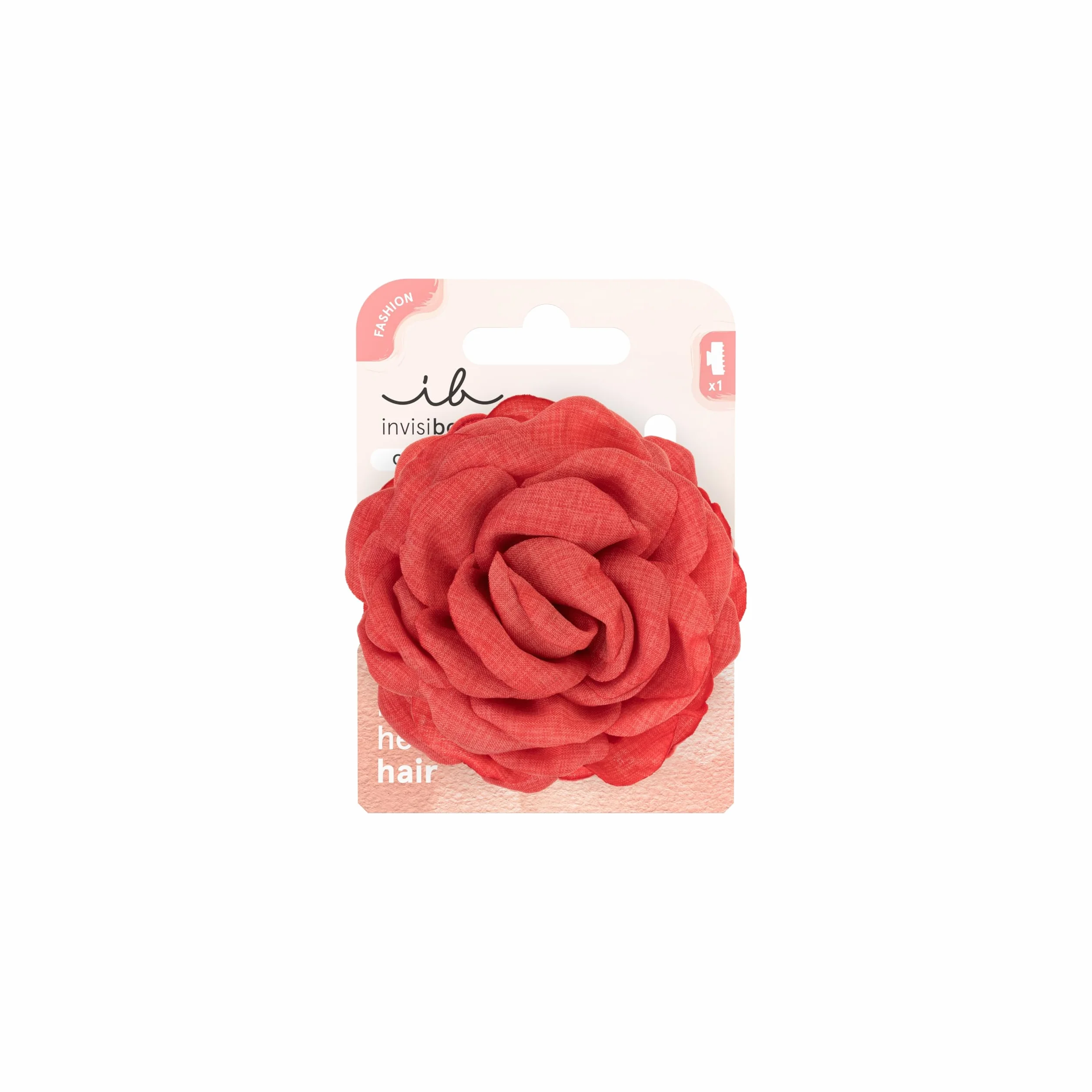 invisibobble Clipstar L Fleur de Coral (1 sztuka) – duża spinka do włosów z kwiatem 3D – klamra do włosów dla kobiet i dziewcząt – idealna do eleganckiej stylizacji, wiosny i cienkich włosów