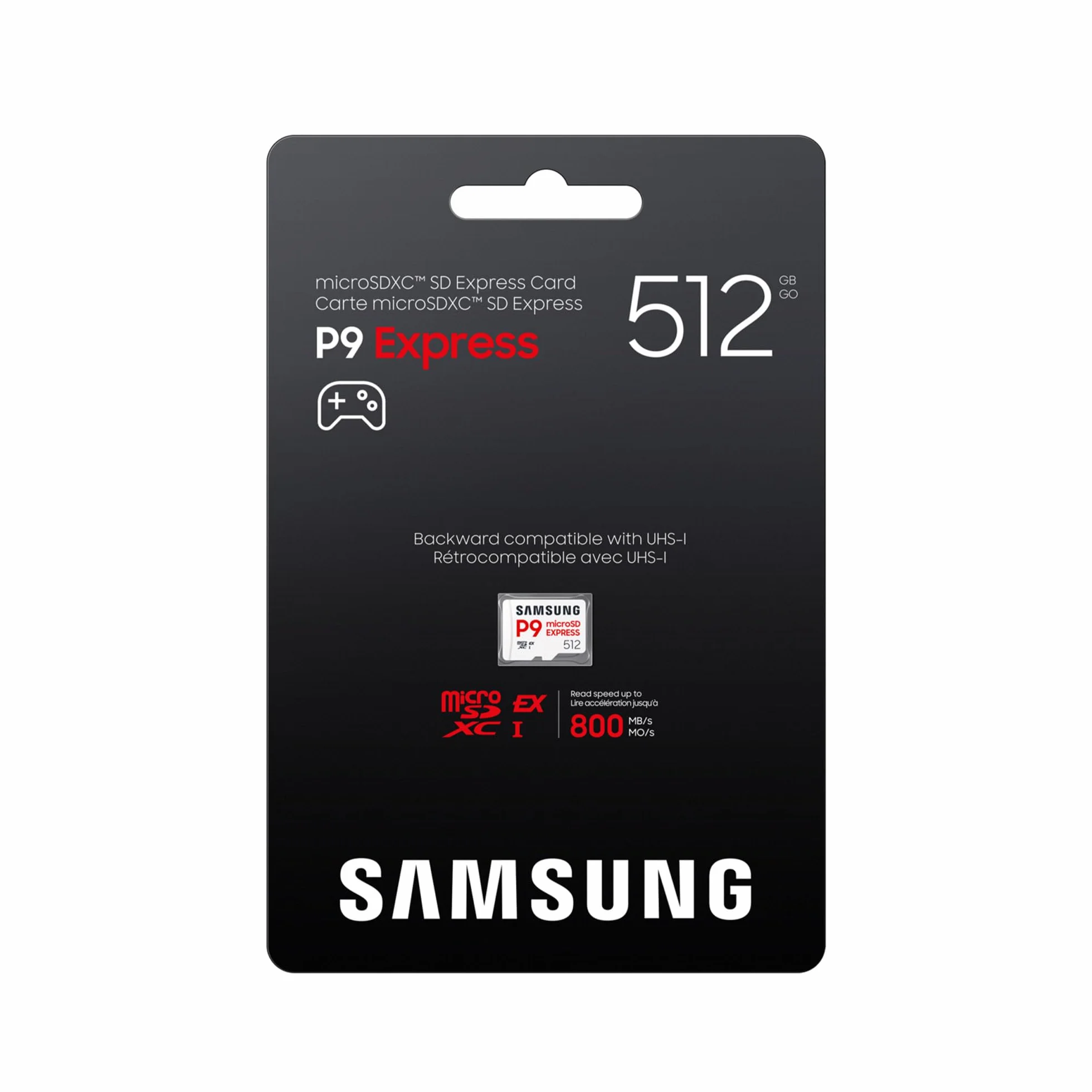 Karta microSD Express Samsung P9 Express, 512 GB, karta pamięci do Nintendo Switch 2, 4K UHD, prędkość odczytu 800 MB/s, MB-MK512T/WW