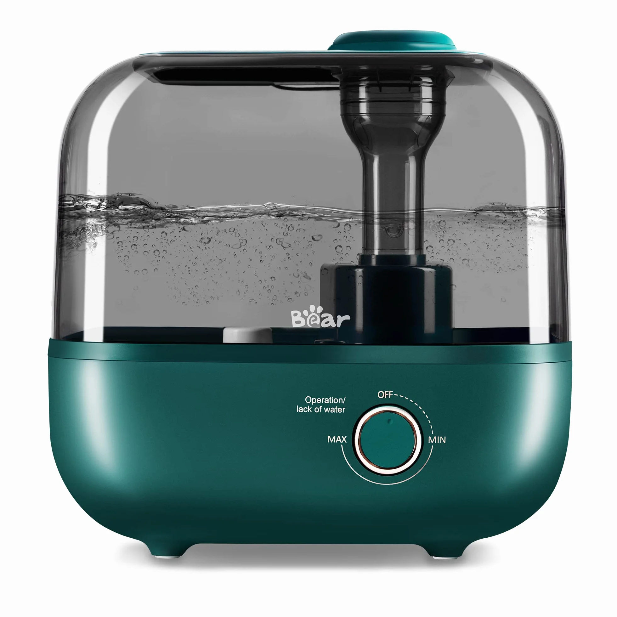 BEAR Nawilżacz powietrza 5 l, bardzo cichy 28 dB, dla niemowląt i roślin, czas pracy 35 godzin, z tacą do aromaterapii, dyszą parową 360°, automatyczne wyłączanie