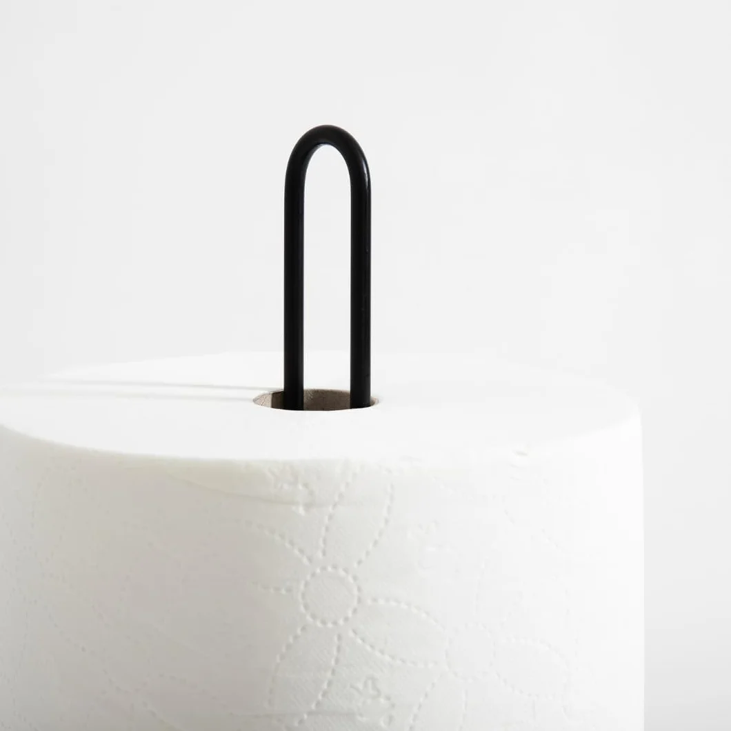 PARENCE.- uchwyt na ręcznik papierowy 31 cm - Metalowy uchwyt na ręcznik kuchenny, solidny dozownik pionowy, nowoczesny design, malowany proszkowo, kompatybilny ze standardowymi rolkami