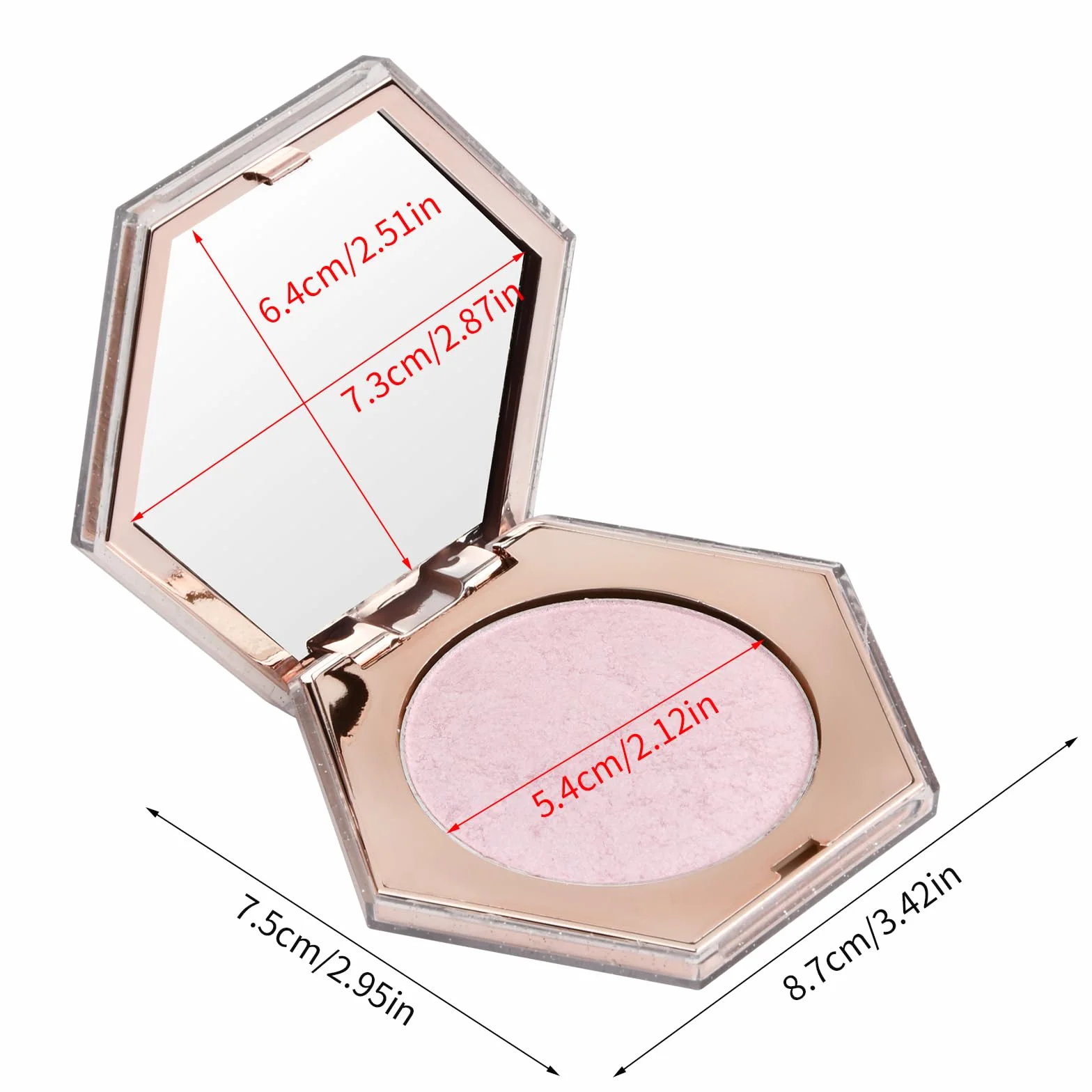 Nivofu Paleta rozświetlaczy do twarzy, puder rozświetlający, brokatowy bronzer, perłowa biała maseczka, rozświetlacz longwear, 7,5 g (01#)