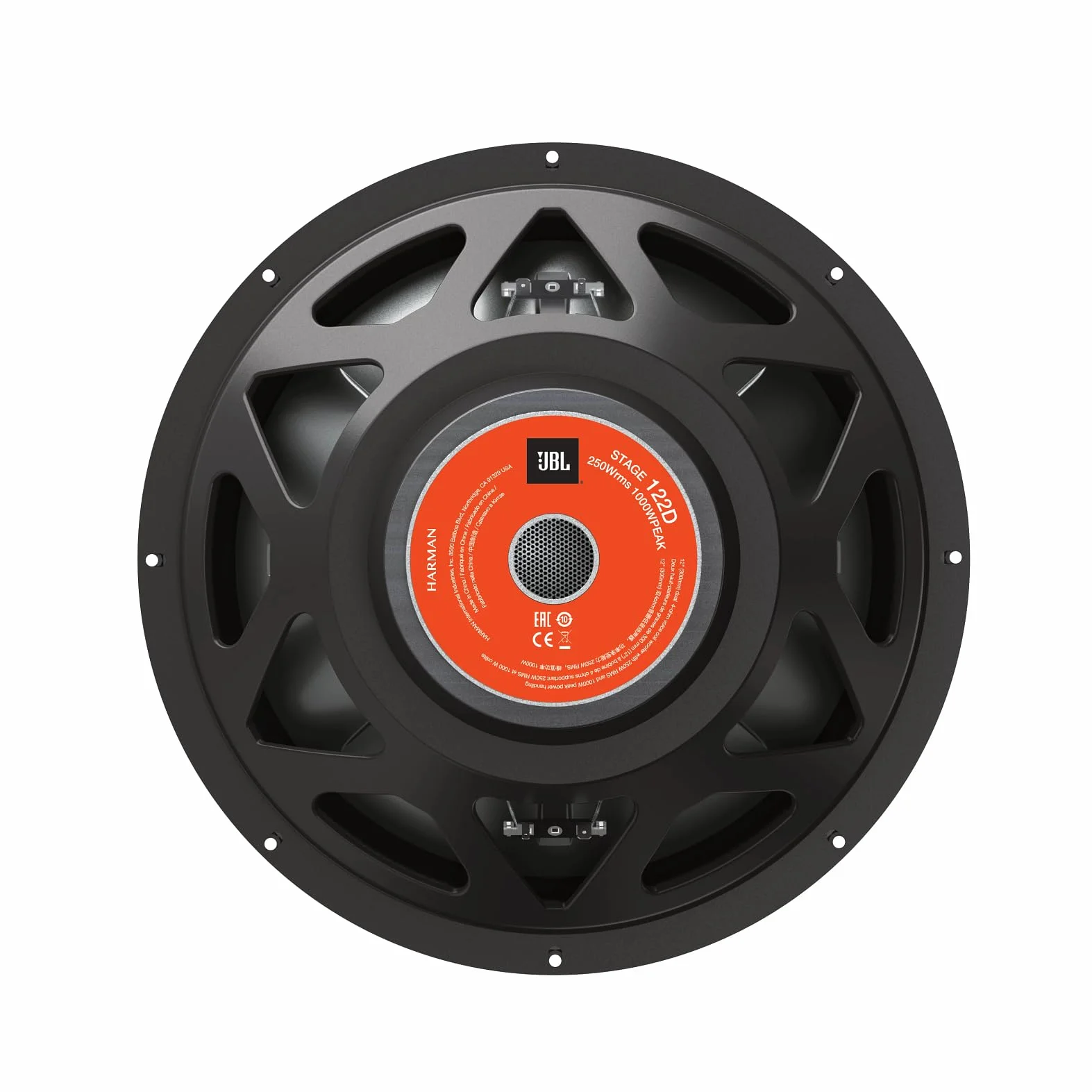 JBL Stage 122D – subwoofer samochodowy – 1000 W Harman Kardon Car HiFi system dźwiękowy Bass Box z cewką Dual 4 Ohm, 30 cm | 12 cali basów, czarny