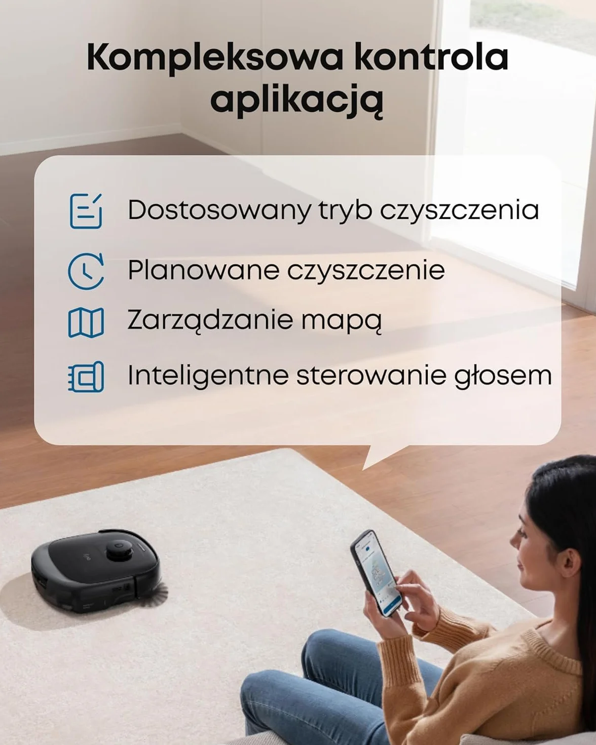 eufy E28 Omni Robot sprzątający z mopem HydroJet, 20000 Pa, automatyczne czyszczenie dywanów