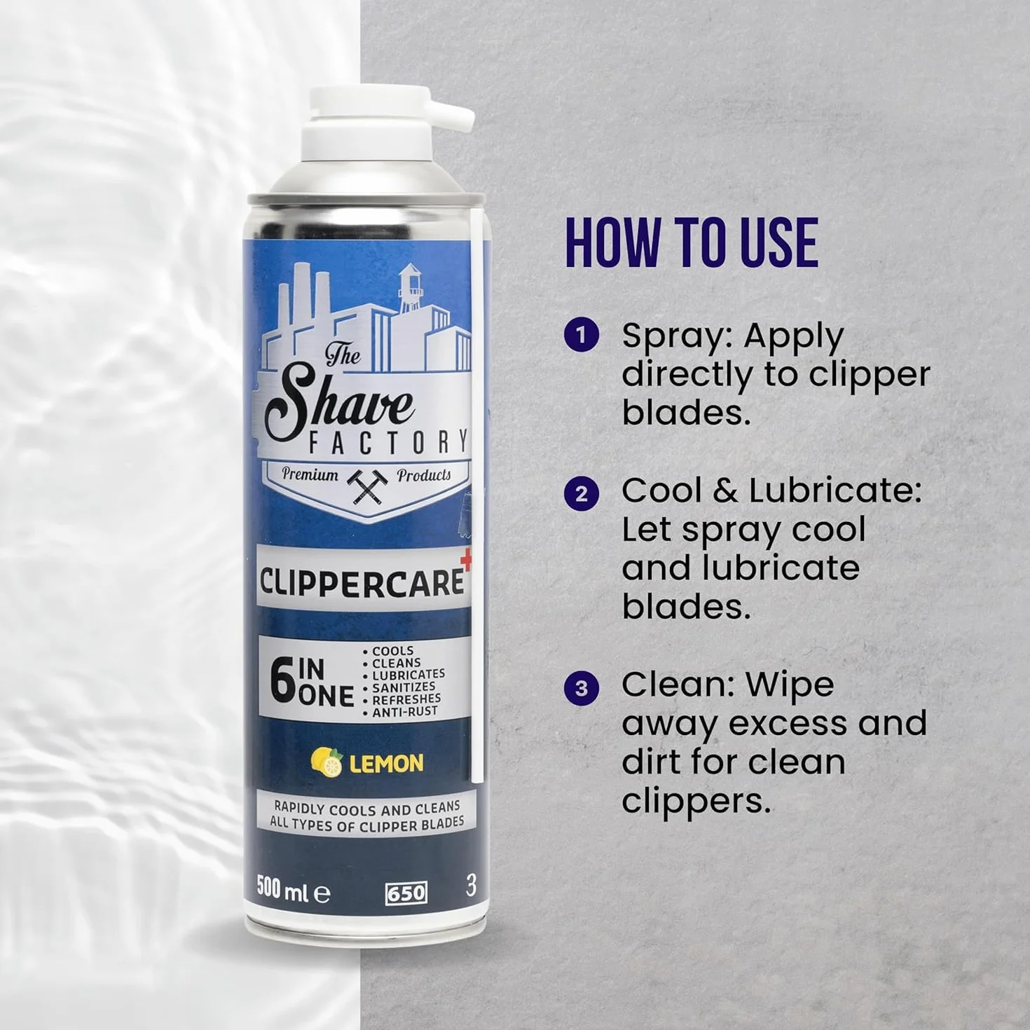 The Shave Factory - Clippercare Spray 6in1 - Spray do maszynek 6w1 500ml
