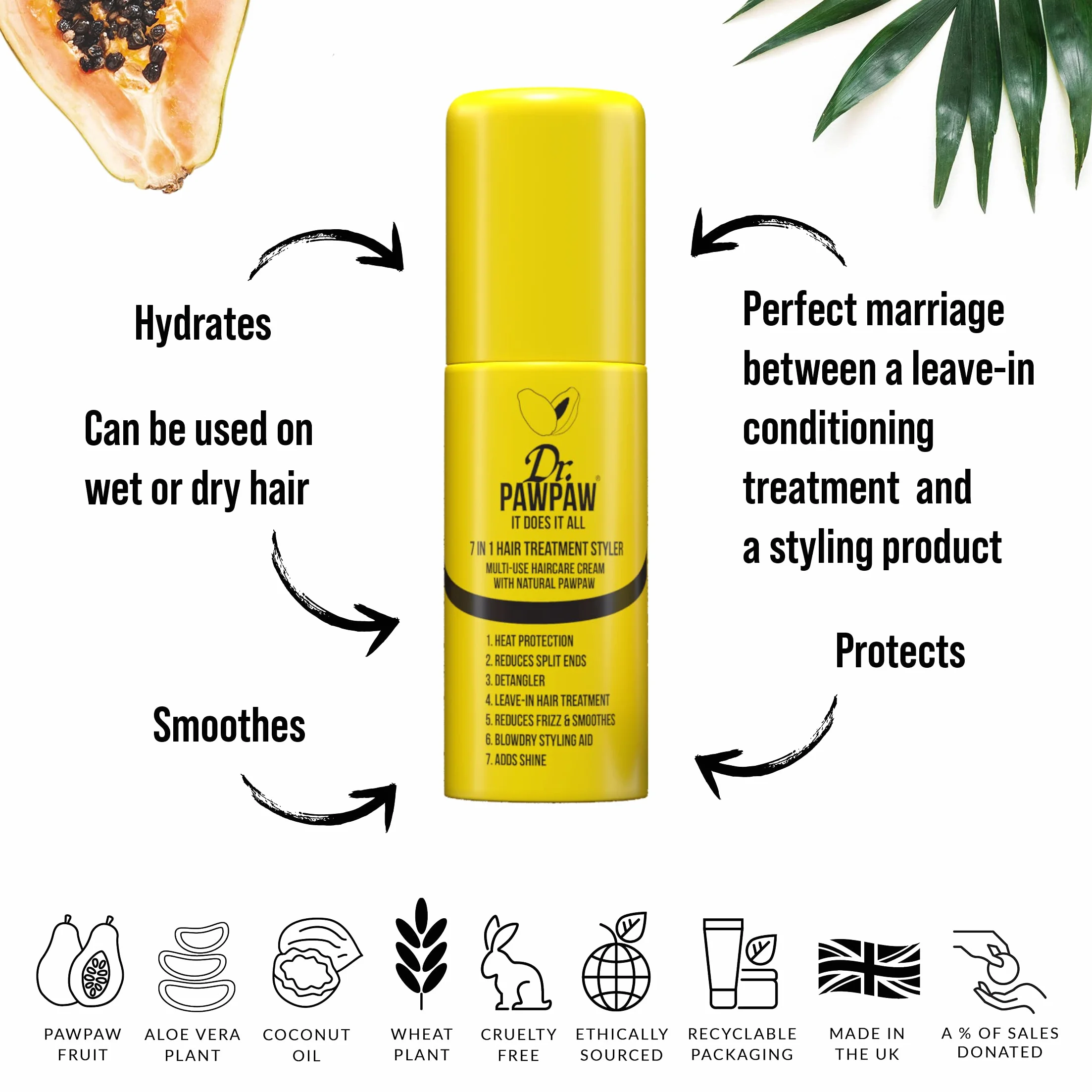 Dr PAWPAW 7 w 1 It Does It all Hair Treatment Styler, 1 x 150 ml