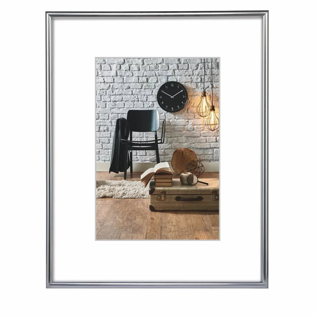 Hama Sevilla Ramka na Zdjęcia 29.7x42 cm DIN A3 Polistyren Srebrny Mat Art Glass Ochrona
