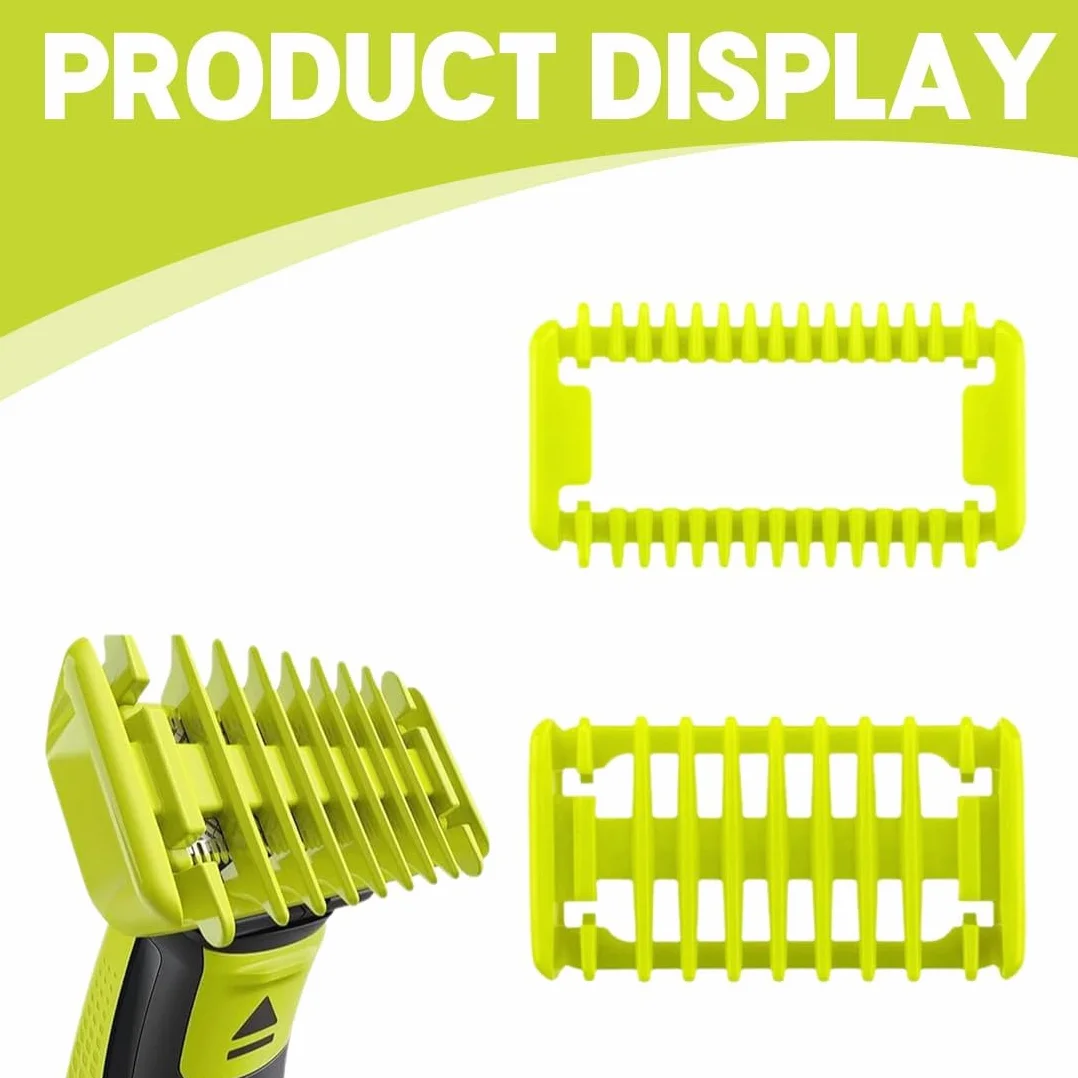 2szt. zestaw nakładek z 1/2/3/5 mm dwukierunkowymi grzebieniami ochronnymi, 0 mm osłona intymna & 3 mm grzebień do ciała. Kompatybilny z O Blade QP2724, QP2834, QP25XX, QP26XX & Pro Series