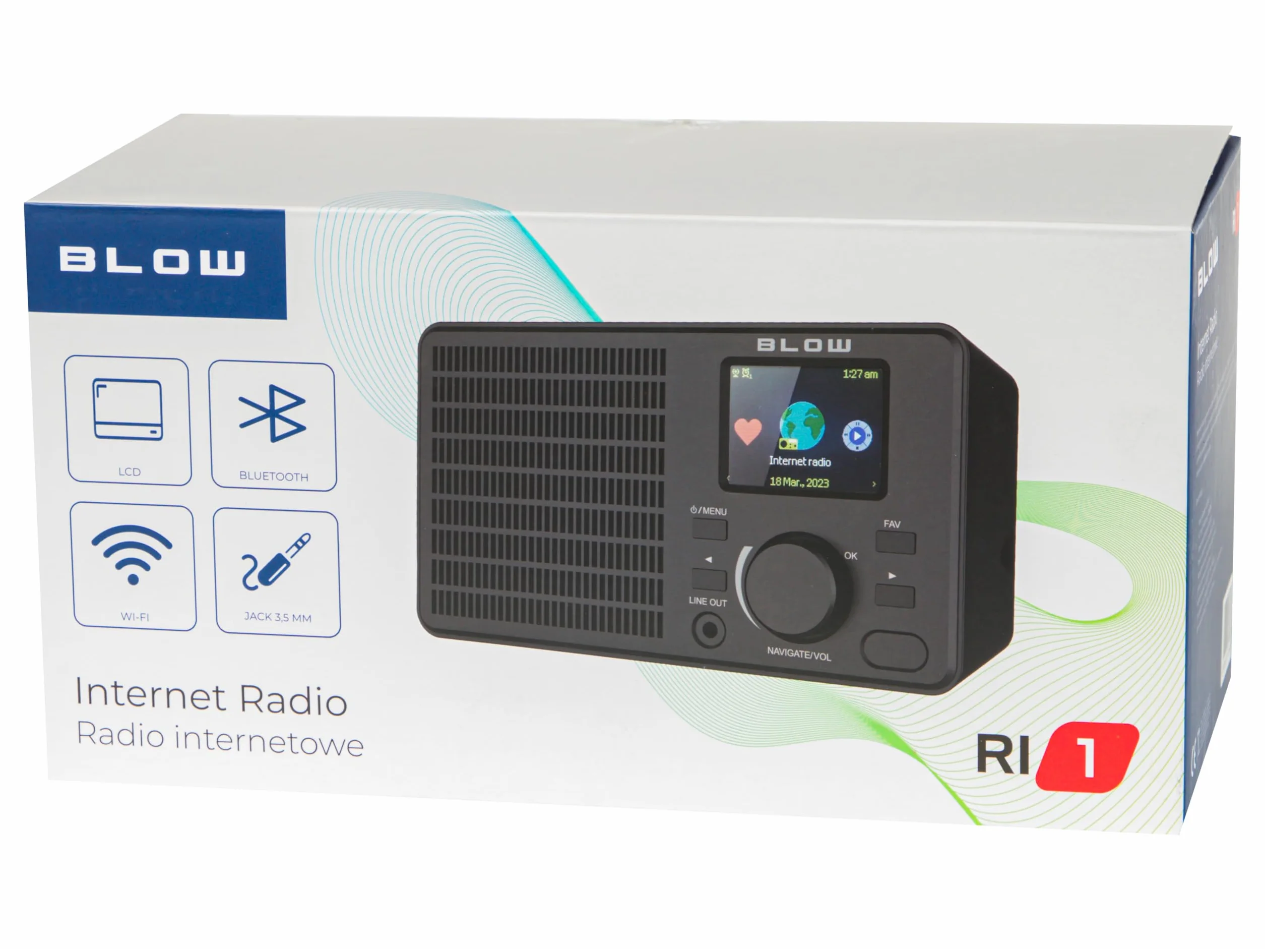 BLOW RADIO INTERNETOWE PRZENOŚNE FM BLUETOOTH WIFI LCD KUCHENNE RDS ALARM BUDZIK