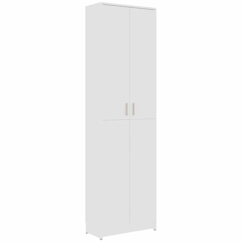 vidaXL Szafka korytarzowa 55 x 25 x 189 cm drewno obrobione białe