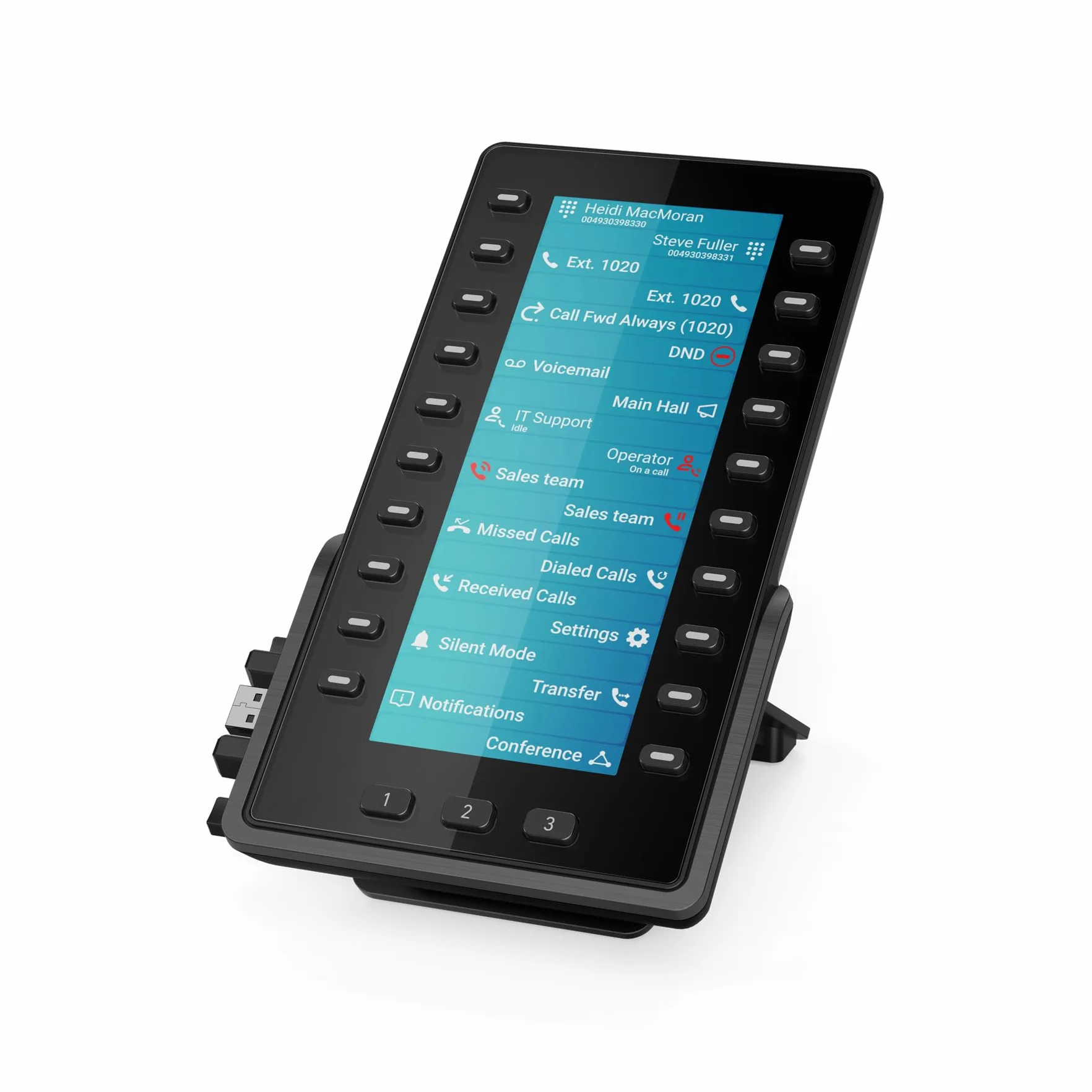 Snom D8C moduł rozszerzający do telefonów stacjonarnych D8xx - kolorowy wyświetlacz TFT 6,8 z 60 programowalnymi przyciskami - USB Plug-and-Play do bezprzewodowego zarządzania telefonami w biurze