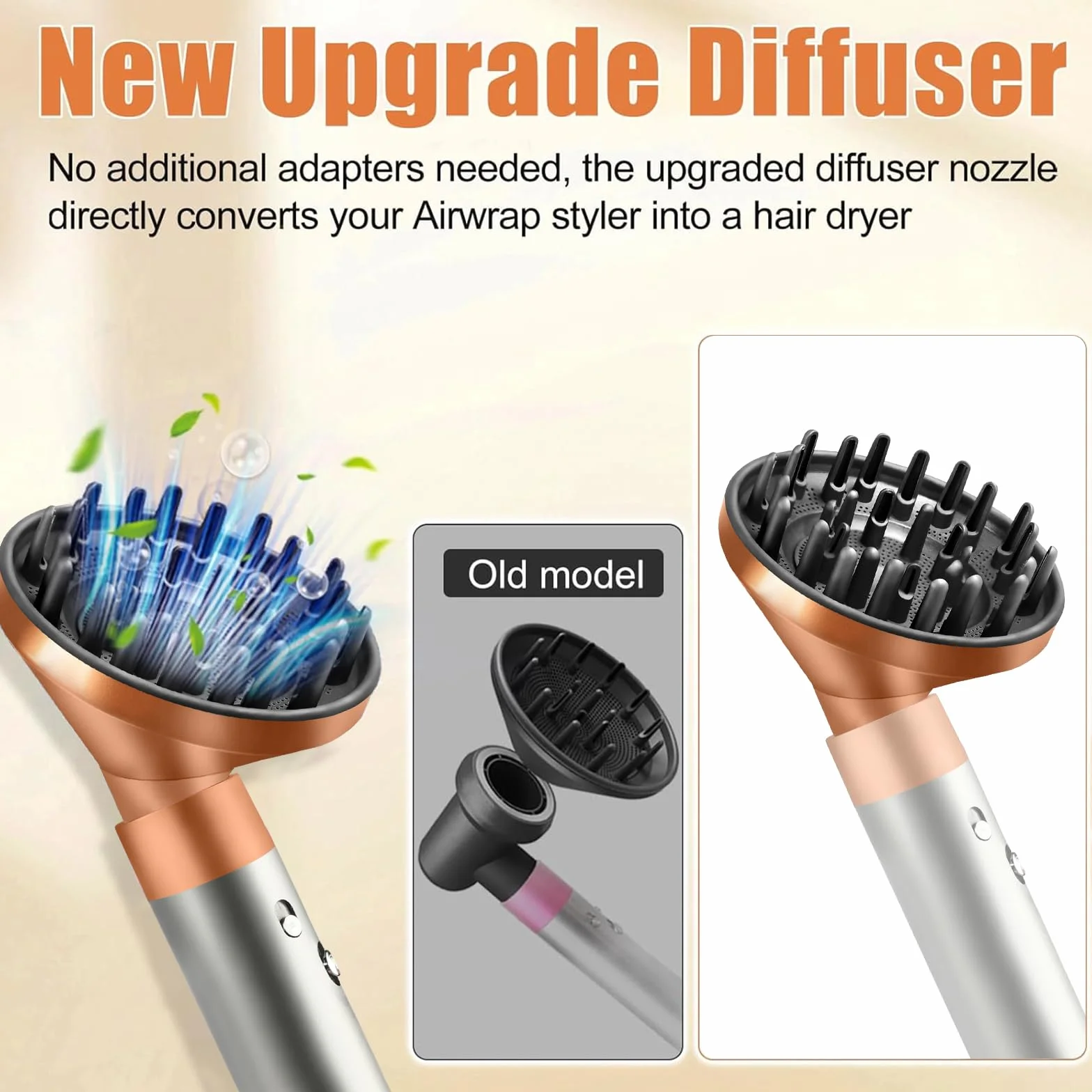 Ulepszona nasadka dyszy dyfuzora do Dyson Airwrap Styler, dyfuzor suszarki do włosów, akcesoria części, 973365-01
