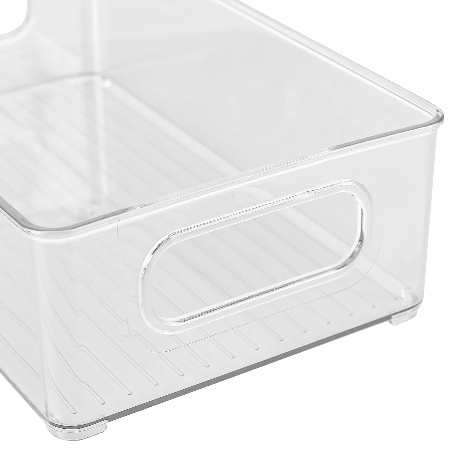 ZOENHOU 3 organizery do lodówki 25,5x15x7,6 cm przezroczyste pudełka do przechowywania z uchwytem