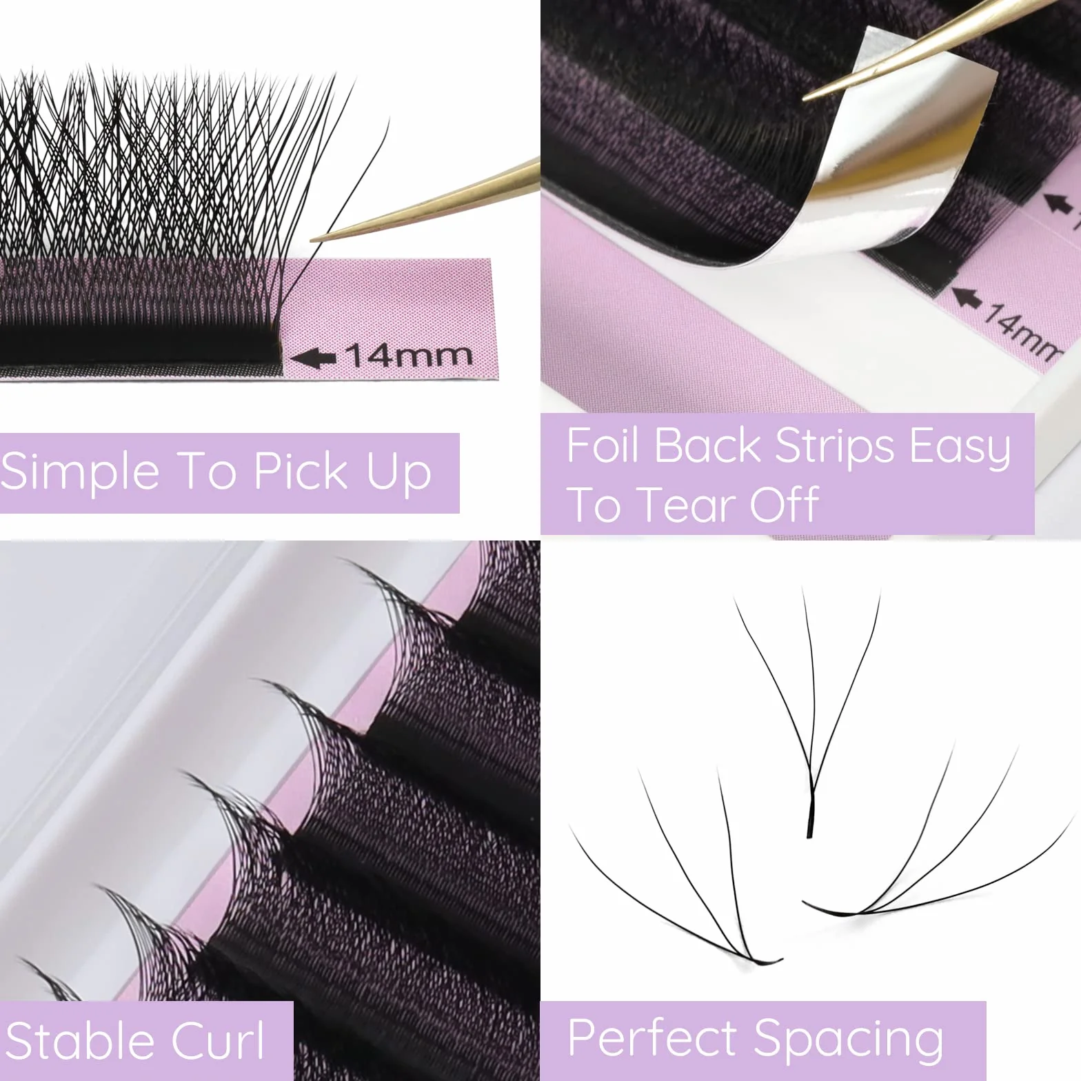 Przedłużanie rzęs w kształcie litery W 0.07mm D Curl 10mm Automatyczne kwitnące rzęsy Y Przedłużanie rzęs YY Objętość rzęs Przedłużanie rzęs w kształcie litery W przez EMEDA (0.07 D 10mm)