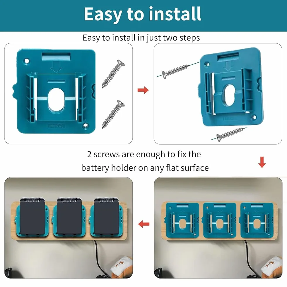 Uchwyt baterii do Makita 18 V uchwyty na baterie uchwyt dokujący pasuje do BL1860 BL1850 BL1840 BL1830