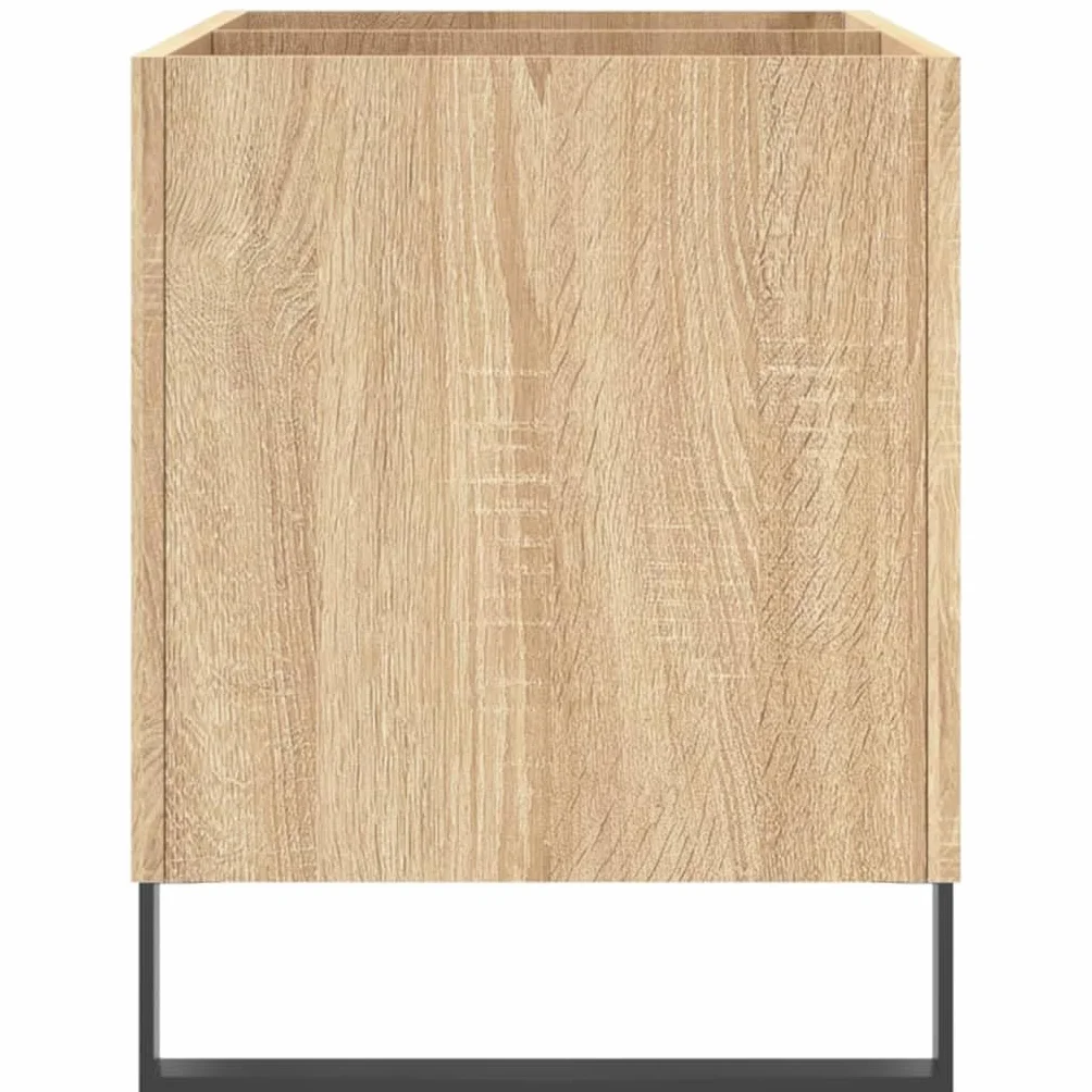 Szafka dyskowa Sklejka Dąb Sonoma 74,5x38x48 cm Regał CD Gramofon Szafka winylowa