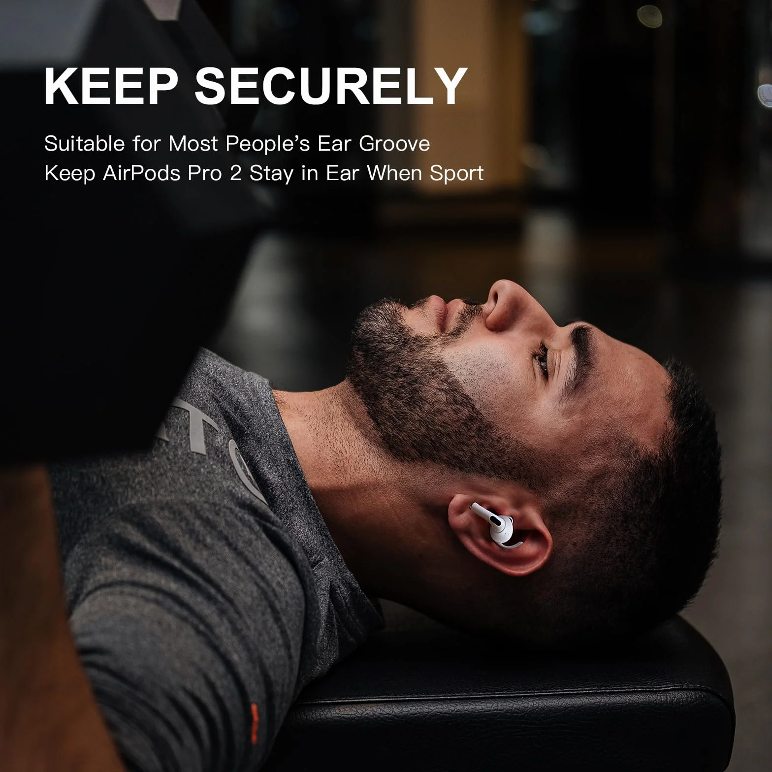 ICARER 4 pary haczyków na uszy do AirPods Pro 2, zestaw słuchawkowy do aktywności sportowych, zapobiegające zgubieniu, nauszniki, końcówki z etui do przechowywania do Apple AirPods Pro 2 2022, białe