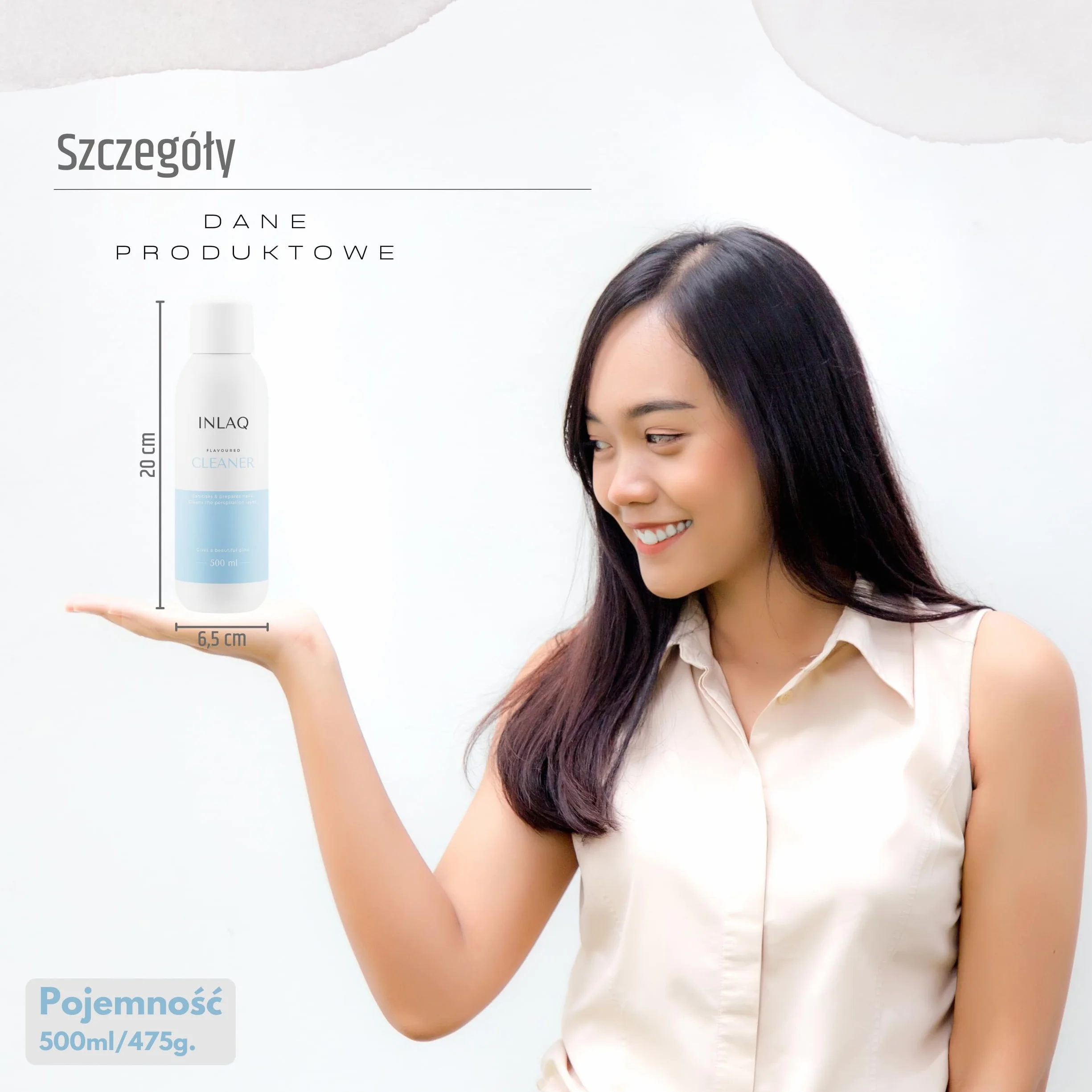 INLAQ® Cleaner | Odtłuszczacz do paznokci | 500 ml