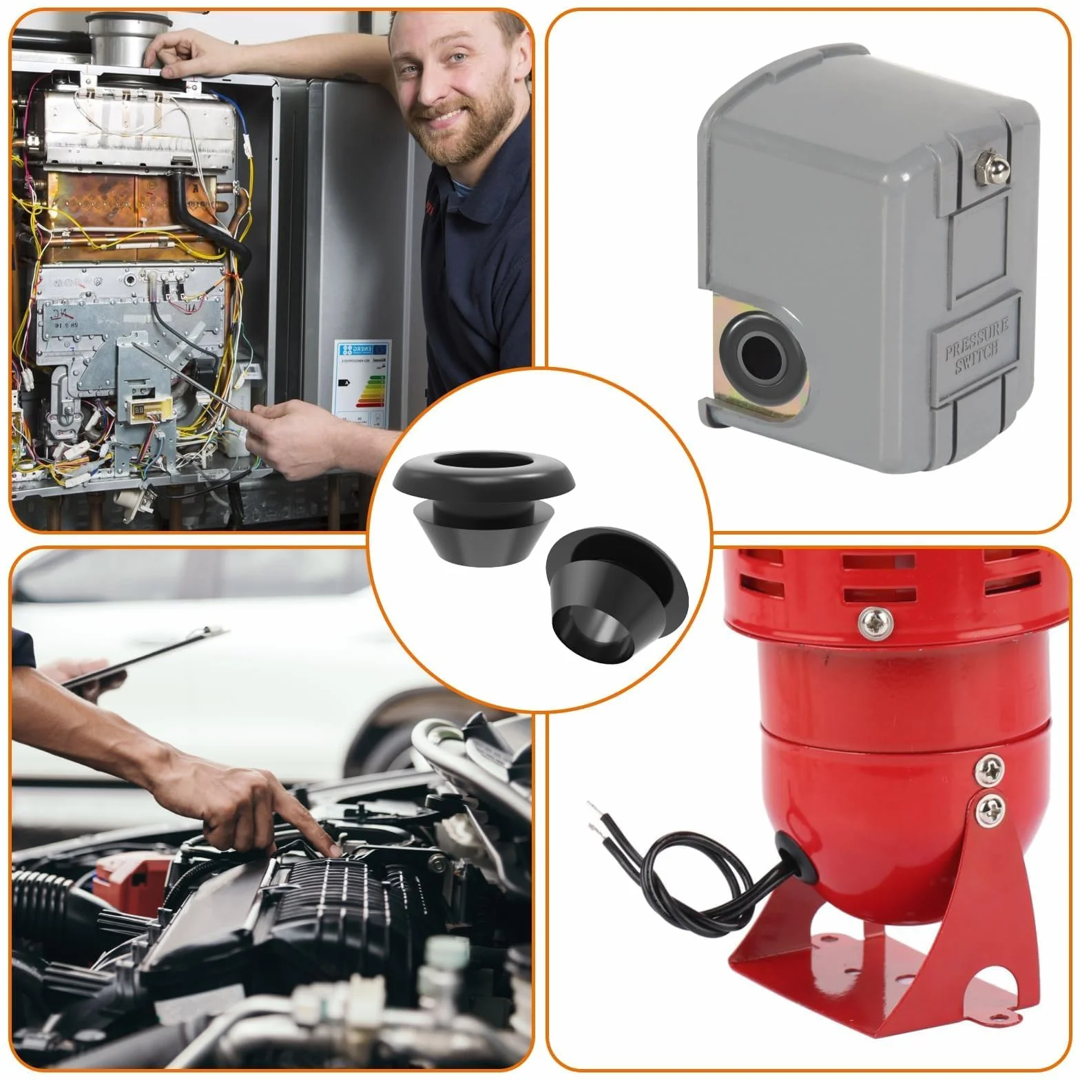 40 sztuk 12 mm elektryczna gumowa gumowa gumowa przelotka do ochrony przewodów