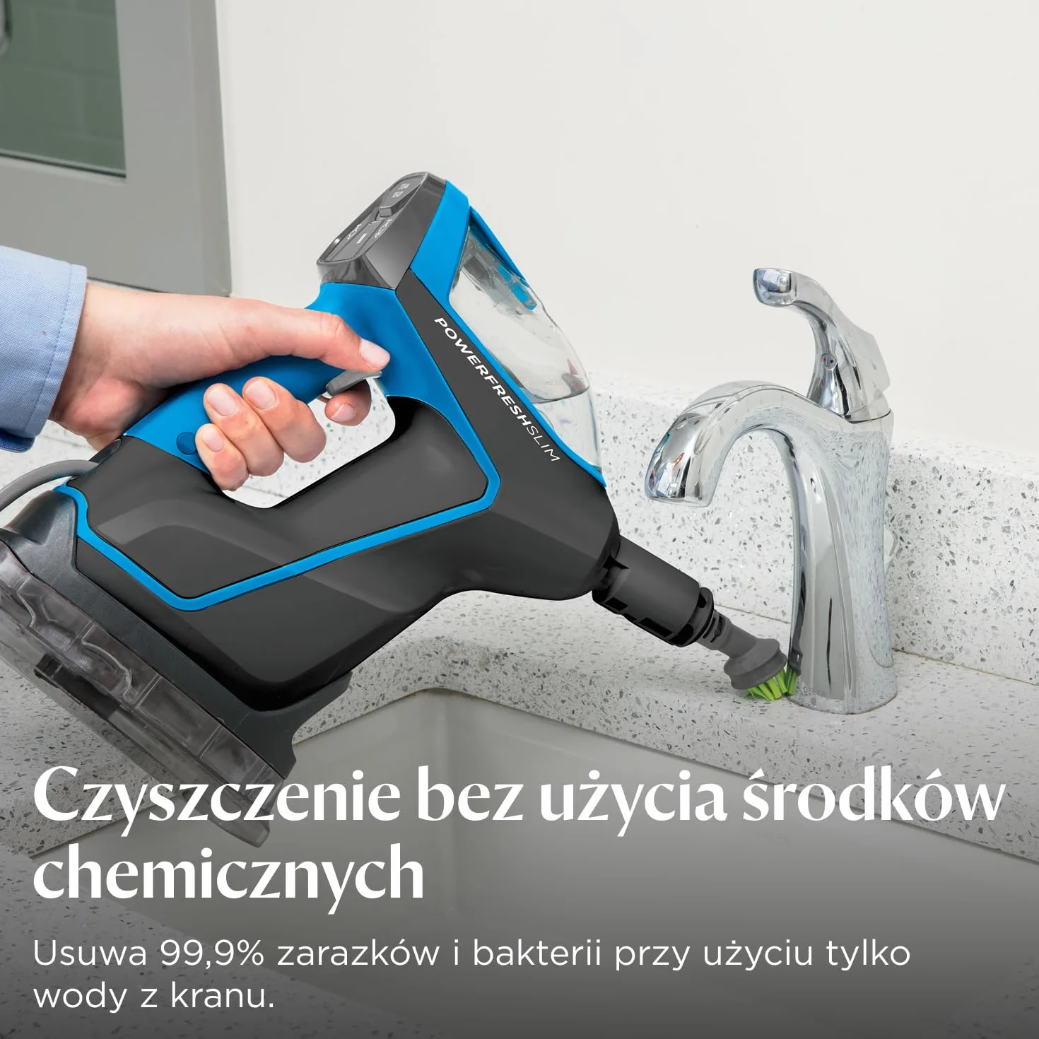 BISSELL PowerFresh Slim Steam, odkurzacz parowy 3 w 1, możliwość przekształcenia odkurzacza parowego do podłóg w ręczny odkurzacz parowy, lekki, wielofunkcyjny, w zestawie narzędzia, 4268N