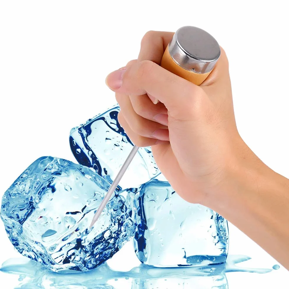 Ice Pick Awl, Secure Hold Reduce Slipy, wytrzymałe, łatwe do przenoszenia łyżeczki ze stali nierdzewnej na kijki piknikowe