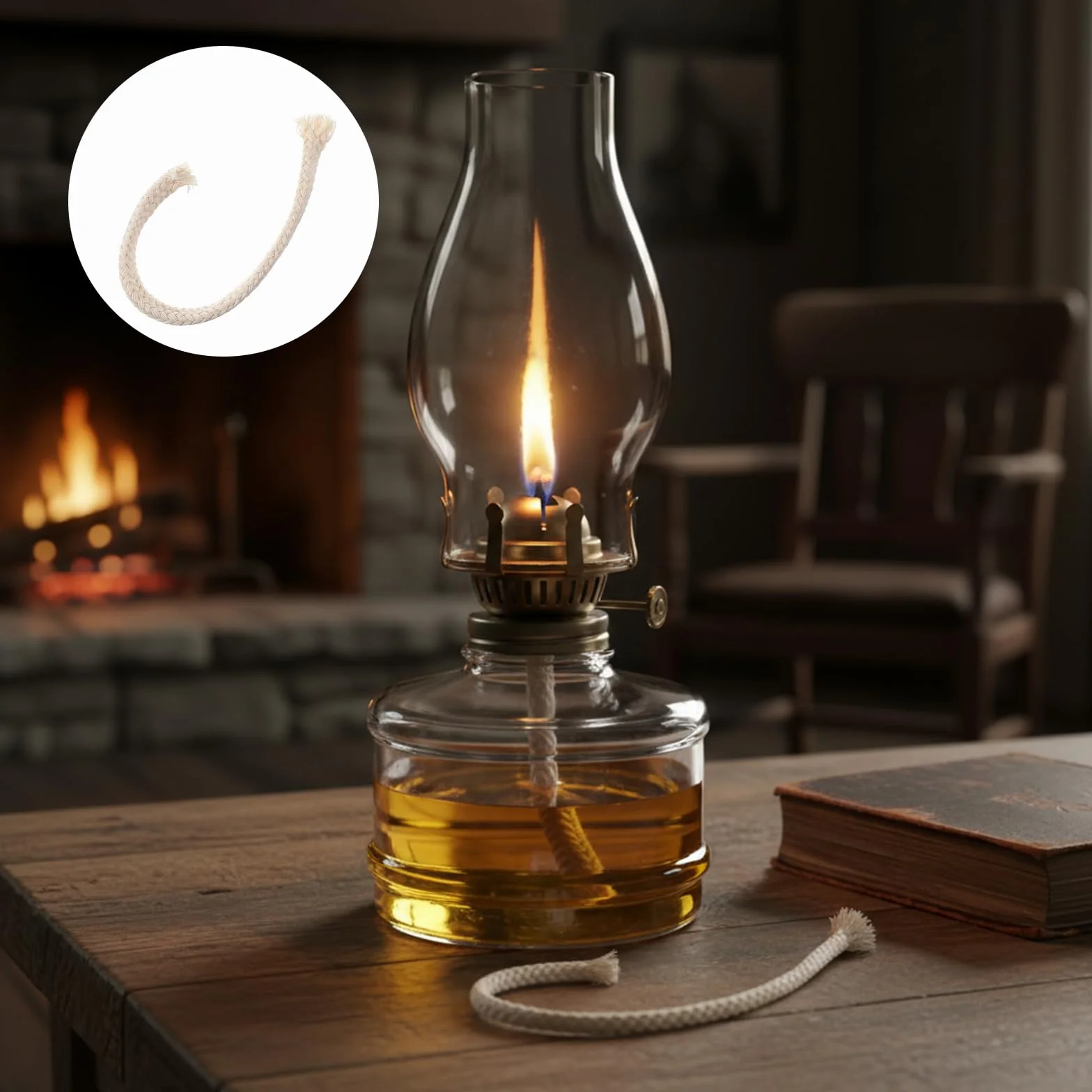 40 szt. bawełnianych knotów okrągłych knotów do lamp olejnych 1/4 cala do latarek Tiki, palnika świec alkoholowych, lampy naftowej, latarni olejnej